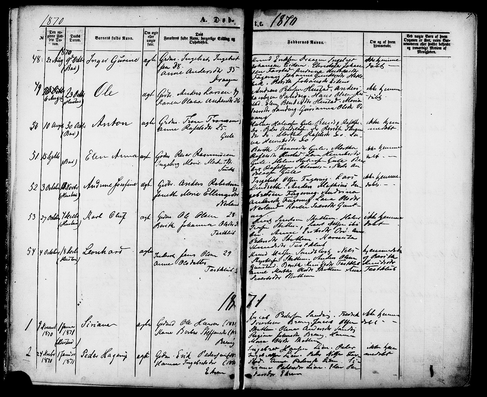 Ministerialprotokoller, klokkerbøker og fødselsregistre - Møre og Romsdal, AV/SAT-A-1454/566/L0768: Ministerialbok nr. 566A07, 1869-1881, s. 9