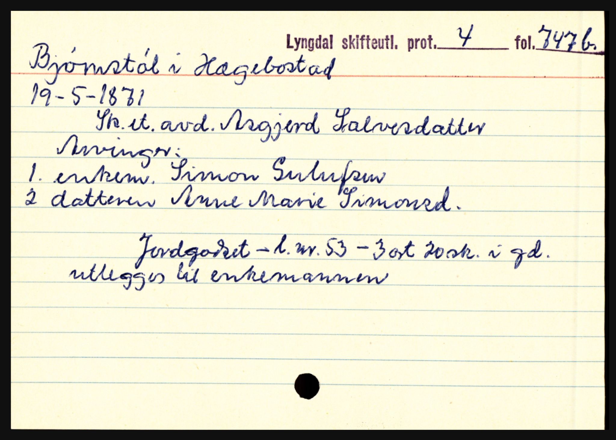 Lyngdal sorenskriveri, SAK/1221-0004/H, s. 1007