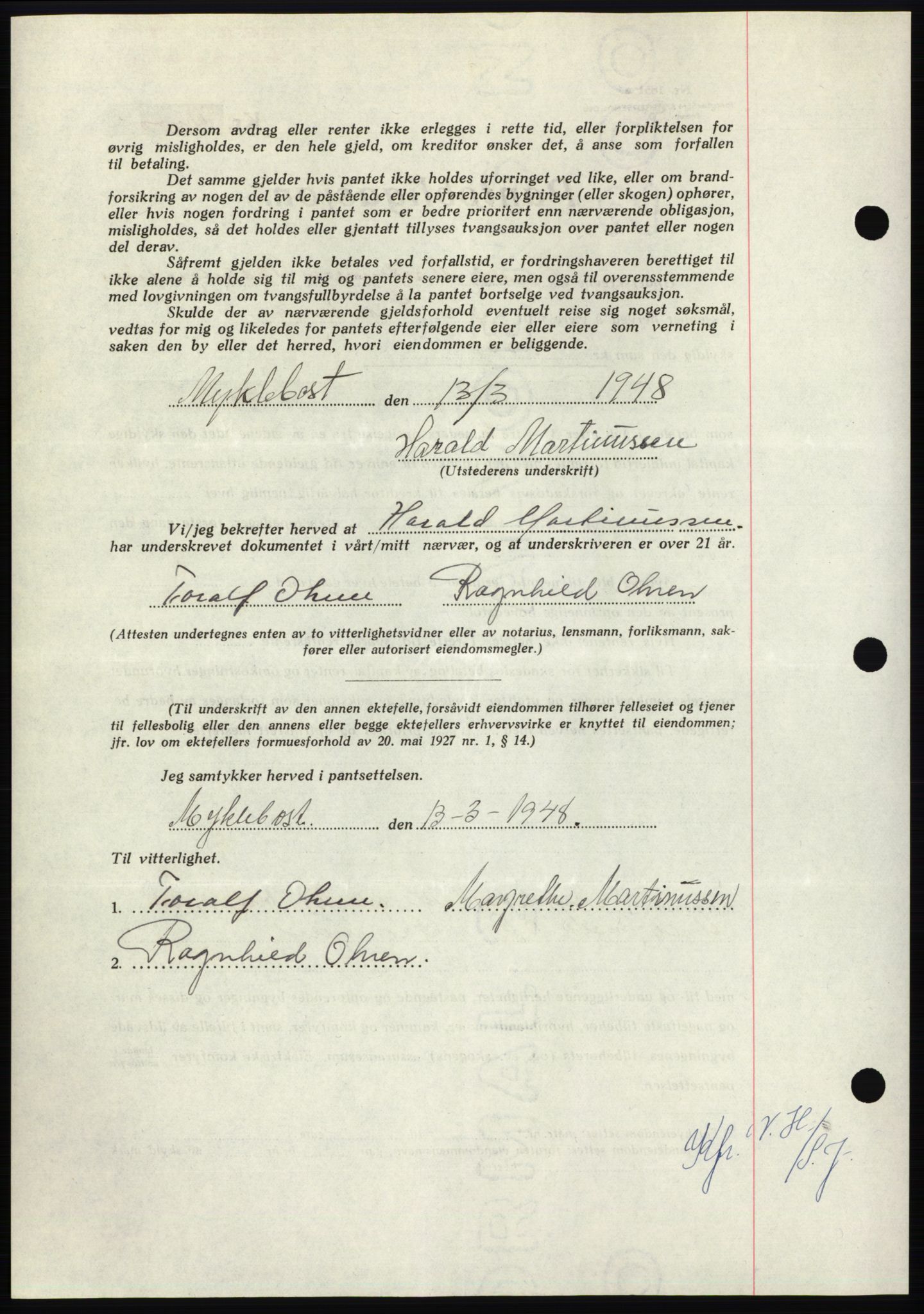 Nordmøre sorenskriveri, AV/SAT-A-4132/1/2/2Ca: Pantebok nr. B98, 1948-1948, Dagboknr: 623/1948