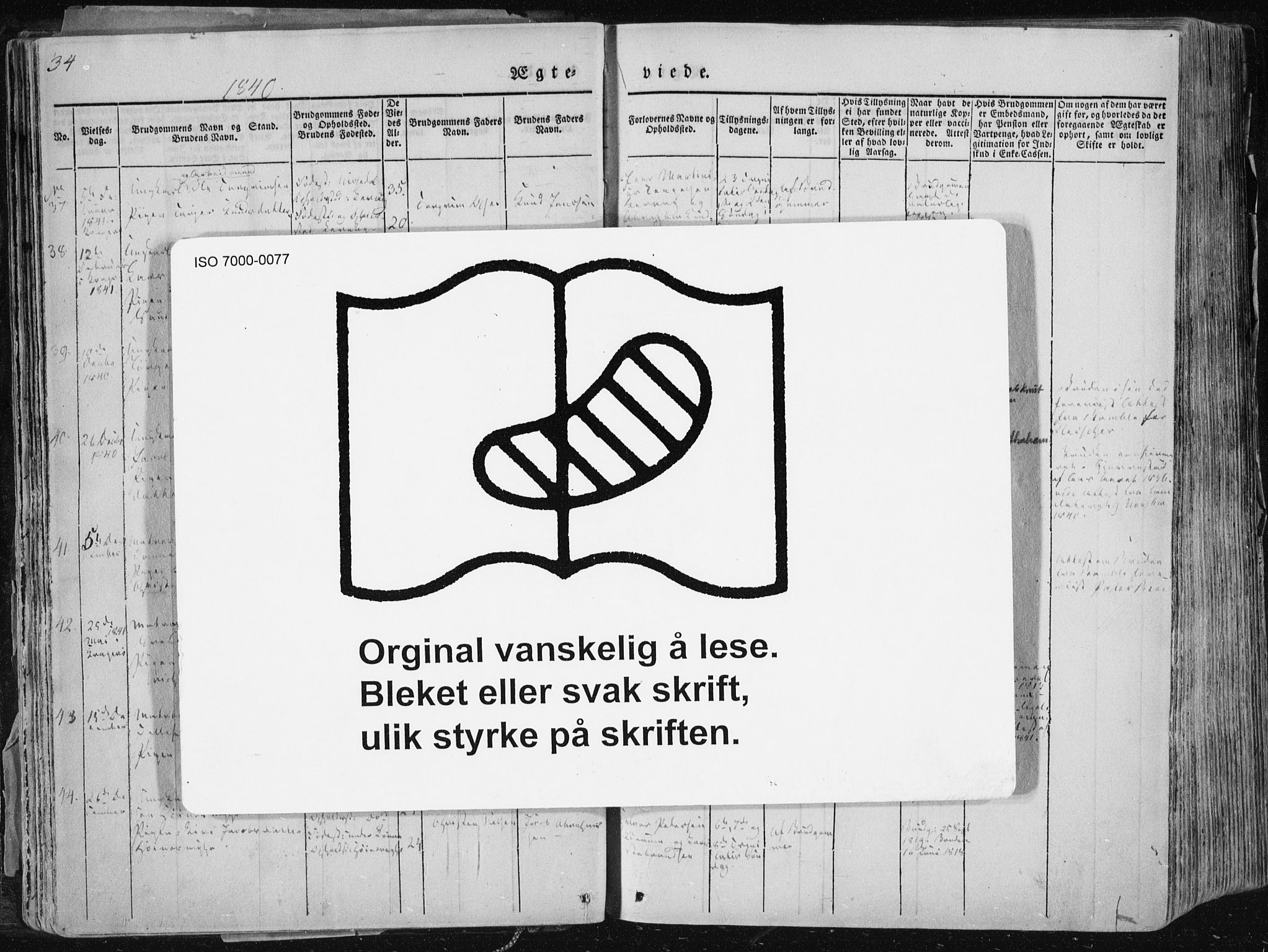 Sannidal kirkebøker, AV/SAKO-A-296/F/Fa/L0007: Ministerialbok nr. 7, 1831-1854, s. 34