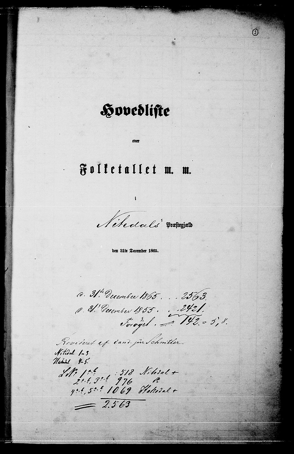 RA, Folketelling 1865 for 0233P Nittedal prestegjeld, 1865, s. 5