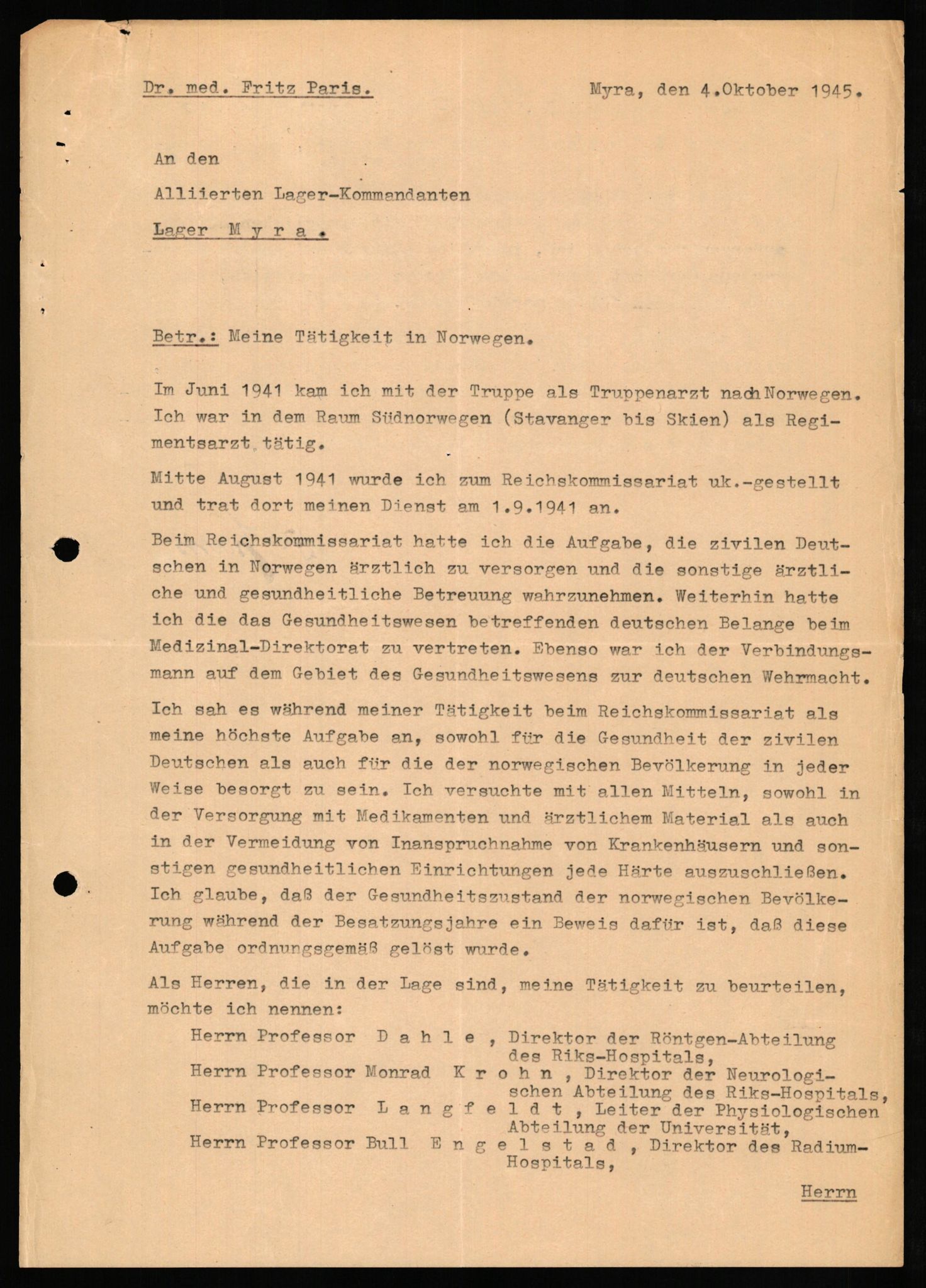 Forsvaret, Forsvarets overkommando II, AV/RA-RAFA-3915/D/Db/L0025: CI Questionaires. Tyske okkupasjonsstyrker i Norge. Tyskere., 1945-1946, s. 365