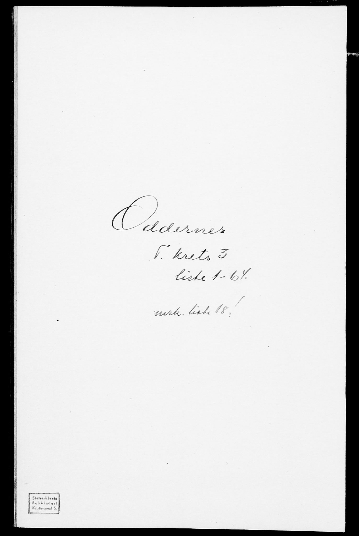 SAK, Folketelling 1875 for 1012P Oddernes prestegjeld, 1875, s. 432
