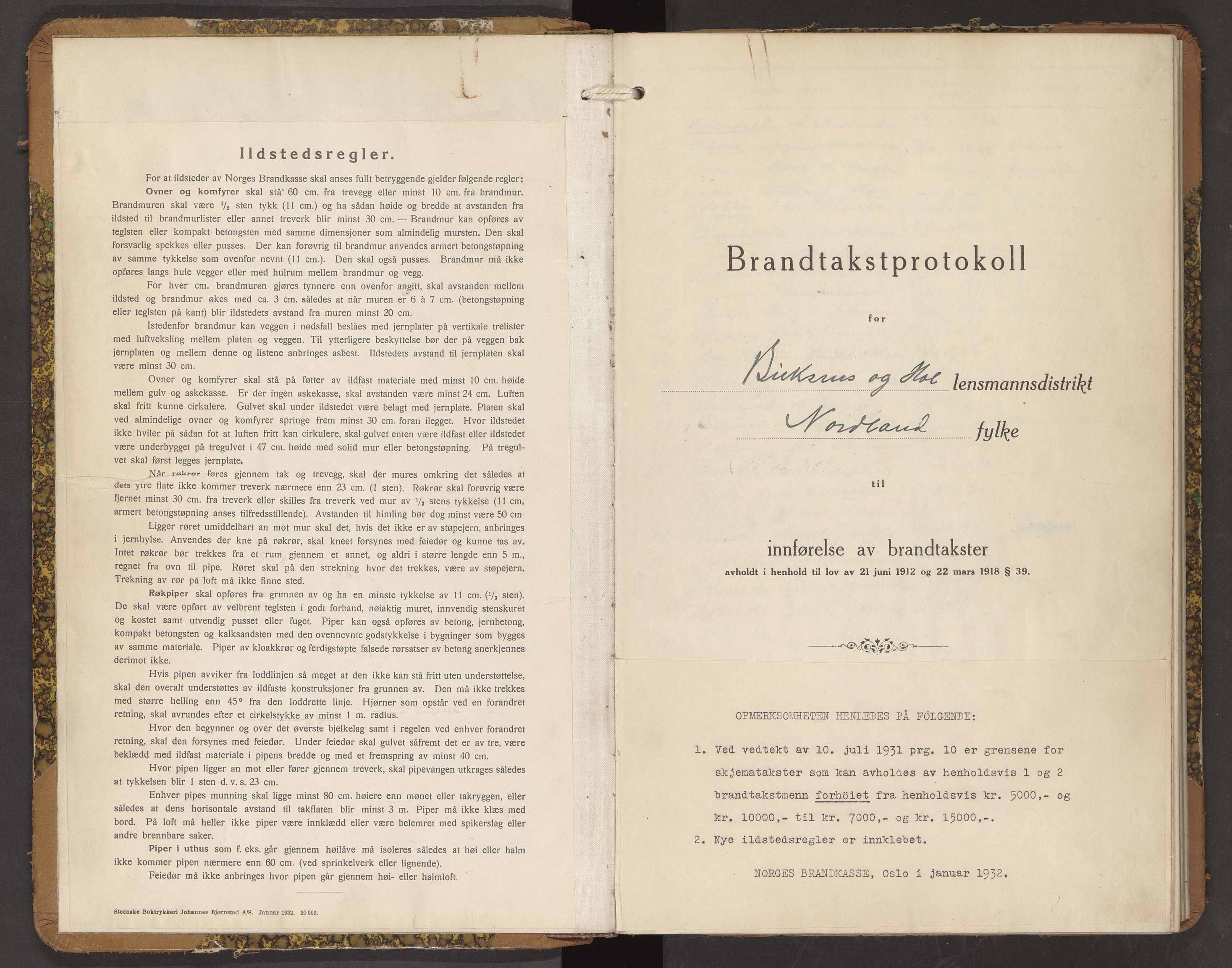 Norges Brannkasse Hol, AV/SAT-A-5601/BT/L0022: Branntakstprotokoll med skjema, 1933-1935