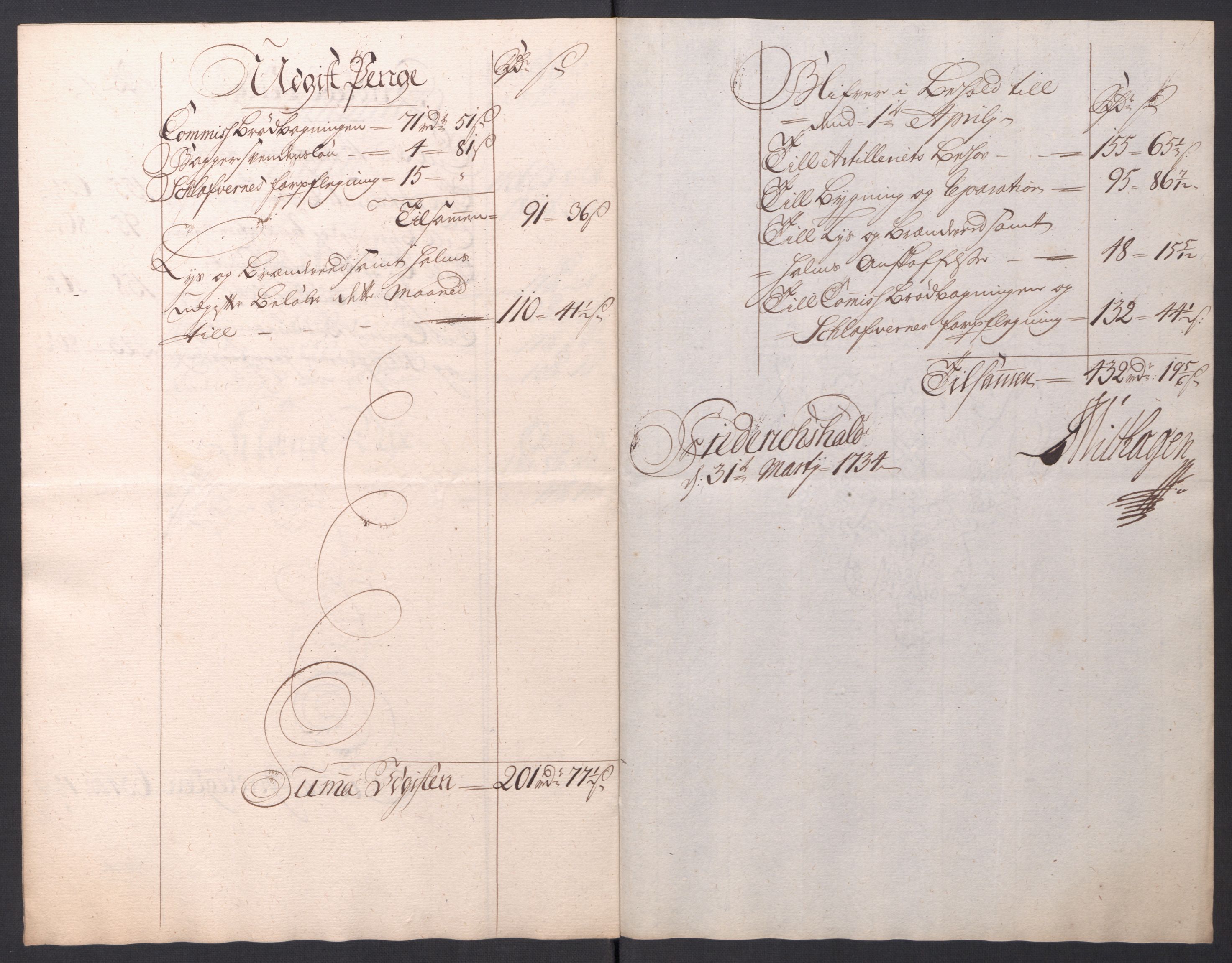 Kommanderende general (KG I) med Det norske krigsdirektorium, AV/RA-EA-5419/D/L0154: Fredriksten festning: Brev, inventarfortegnelser og regnskapsekstrakter, 1730-1739, s. 232