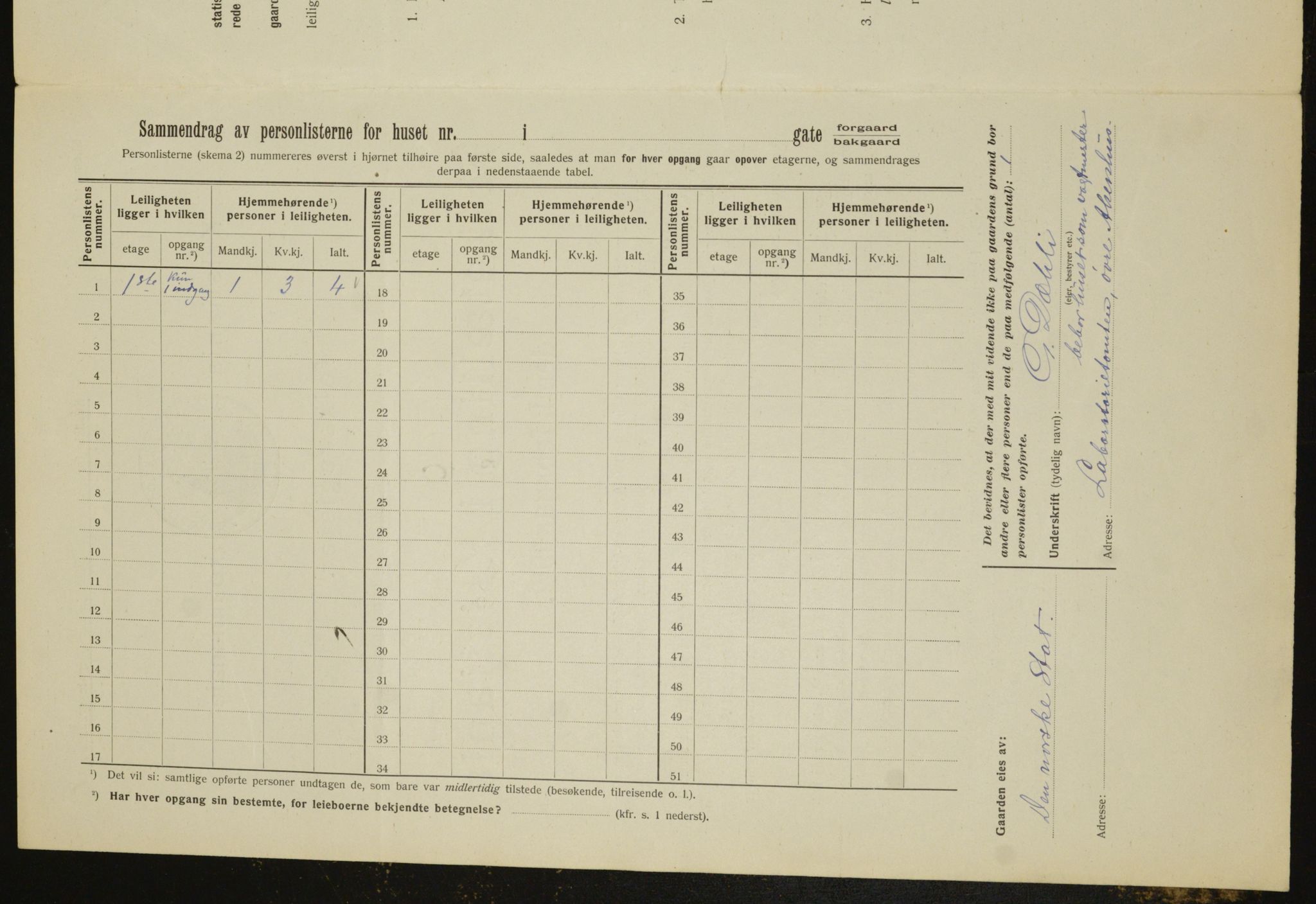 OBA, Kommunal folketelling 1.2.1912 for Kristiania, 1912, s. 24185