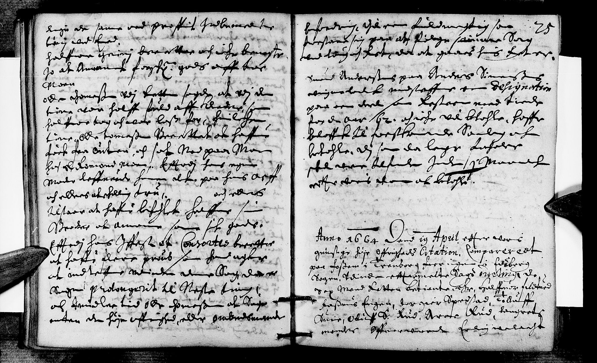 Heggen og Frøland sorenskriveri I, AV/SAO-A-11556/F/Fb/L0006: Tingbok, 1664, s. 24b-25a