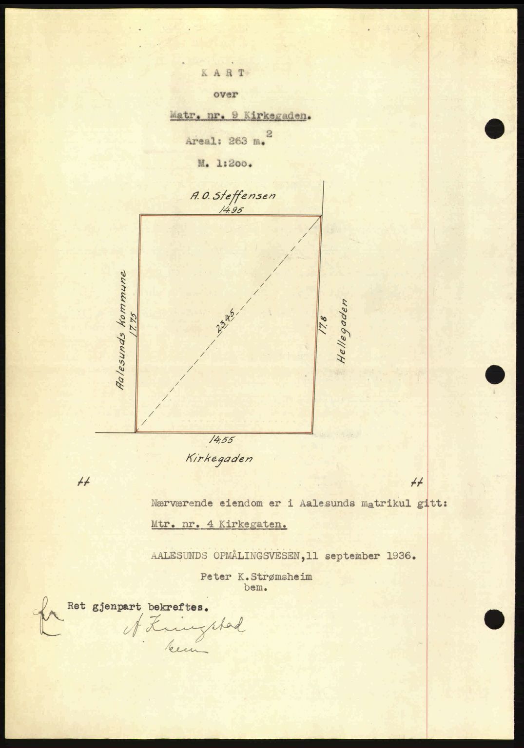 Ålesund byfogd, AV/SAT-A-4384: Pantebok nr. 34 I, 1936-1938, Dagboknr: 535/1936