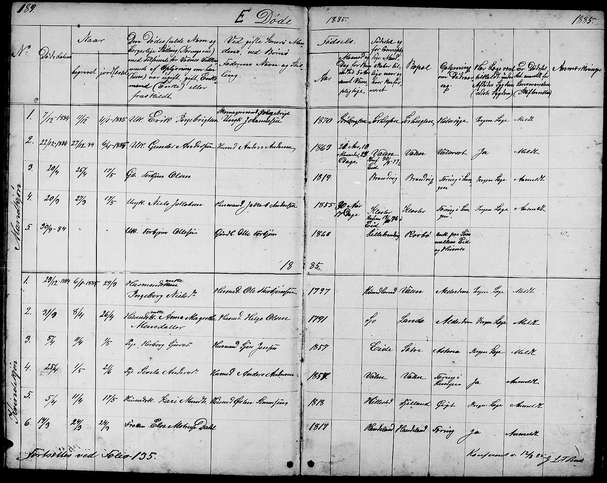 Fjelberg sokneprestembete, AV/SAB-A-75201/H/Hab: Klokkerbok nr. B 3, 1868-1888, s. 189