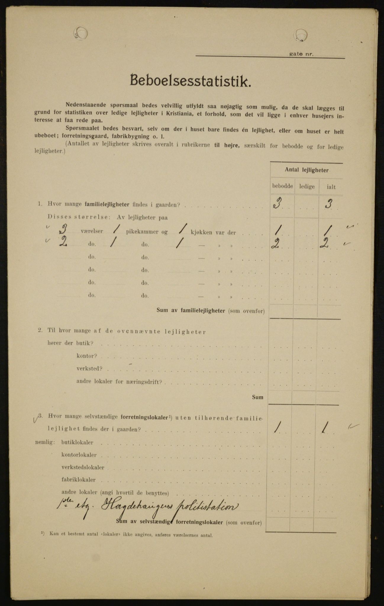 OBA, Kommunal folketelling 1.2.1909 for Kristiania kjøpstad, 1909, s. 82278