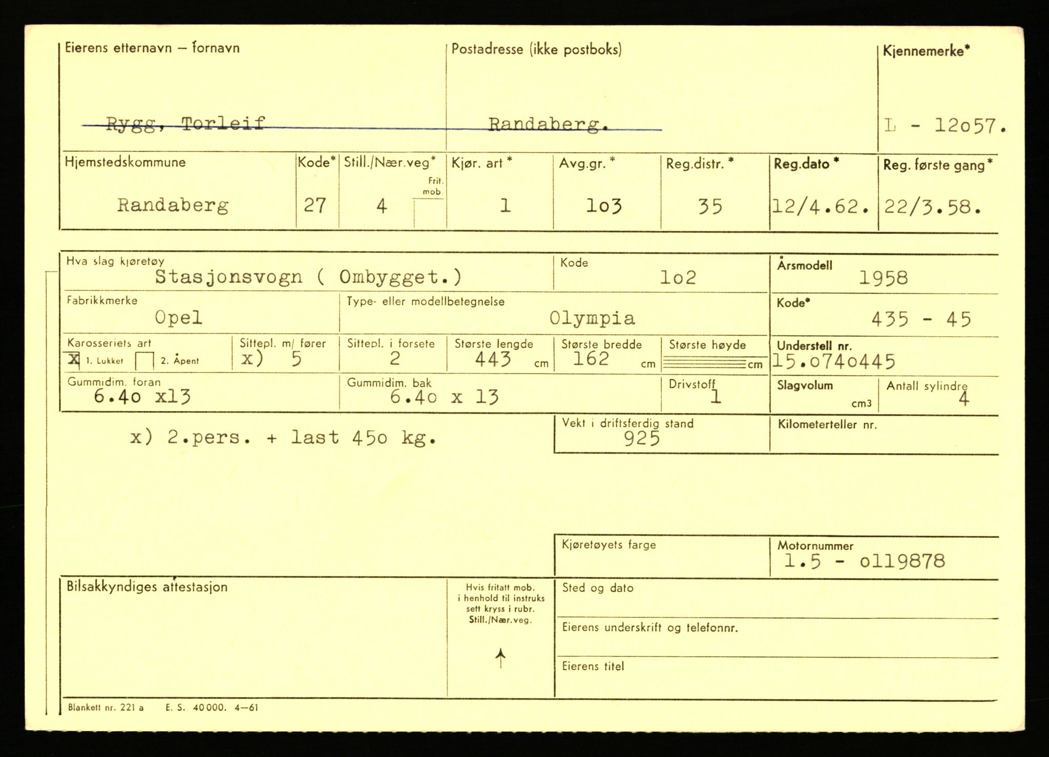 Stavanger trafikkstasjon, SAST/A-101942/0/F/L0022: L-12000 - L-12499, 1930-1971, s. 219