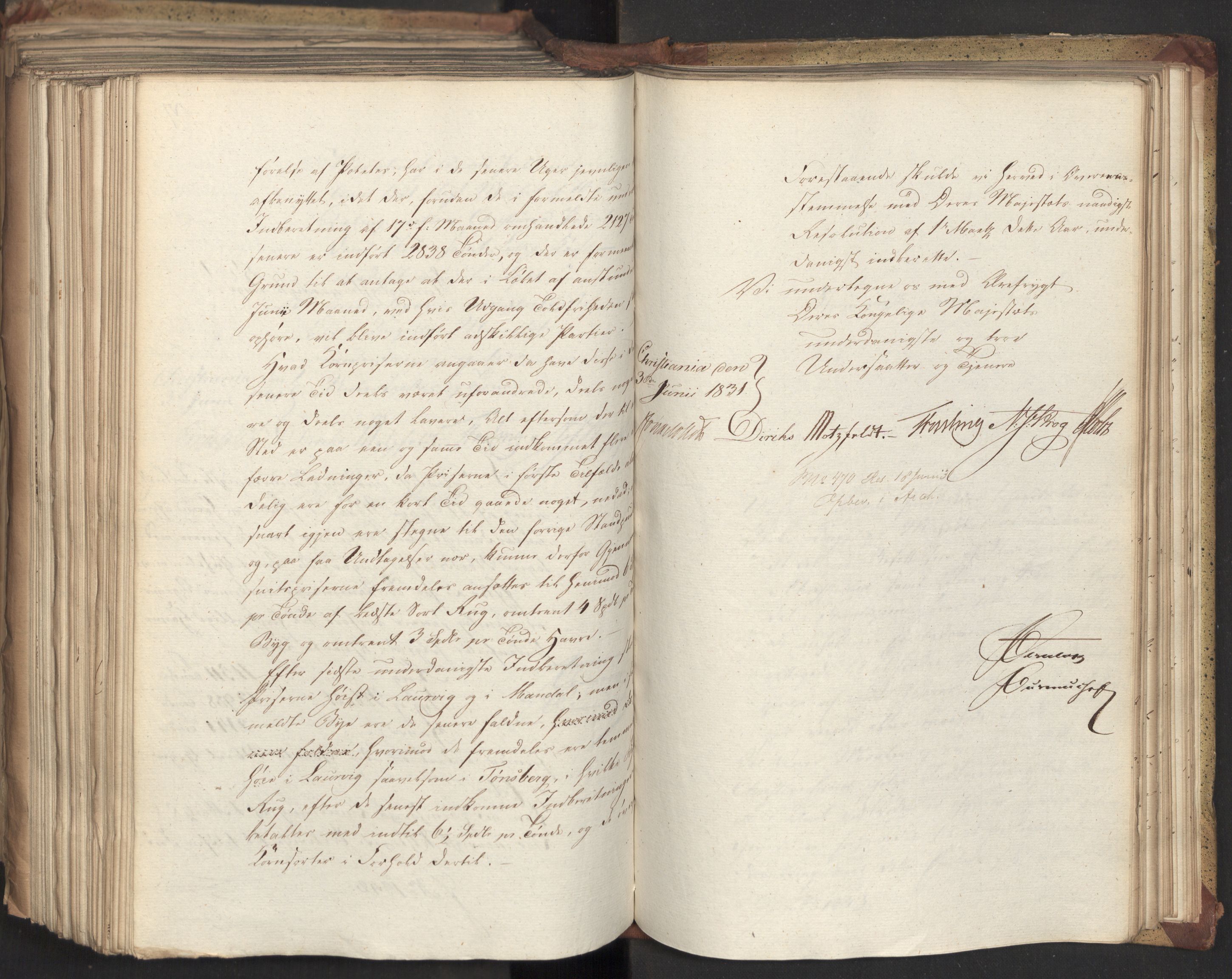 Statsrådsavdelingen i Stockholm, AV/RA-S-1003/D/Da/L0071: Regjeringsinnstillinger nr. 1222-1364, 1831, s. 493