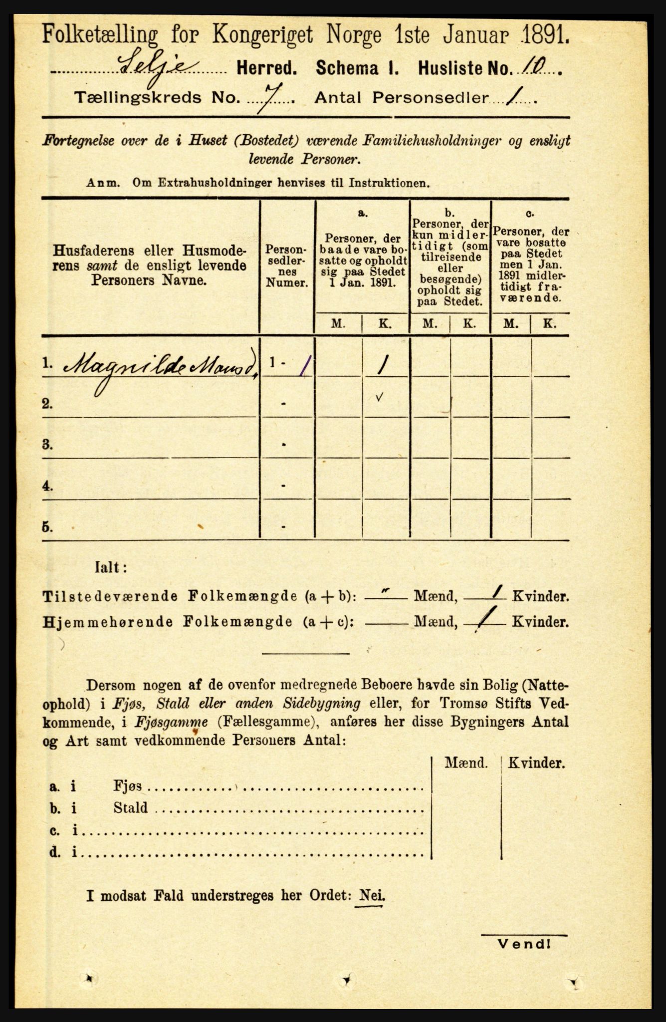 RA, Folketelling 1891 for 1441 Selje herred, 1891, s. 1954