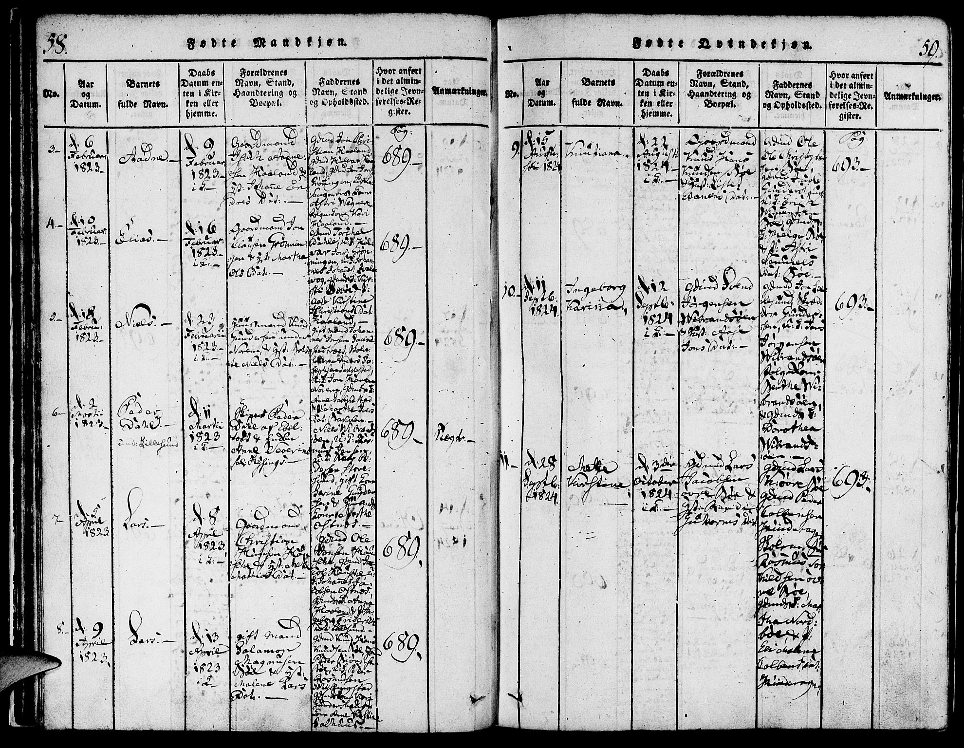 Torvastad sokneprestkontor, AV/SAST-A -101857/H/Ha/Haa/L0004: Ministerialbok nr. A 3 /1, 1817-1836, s. 58-59