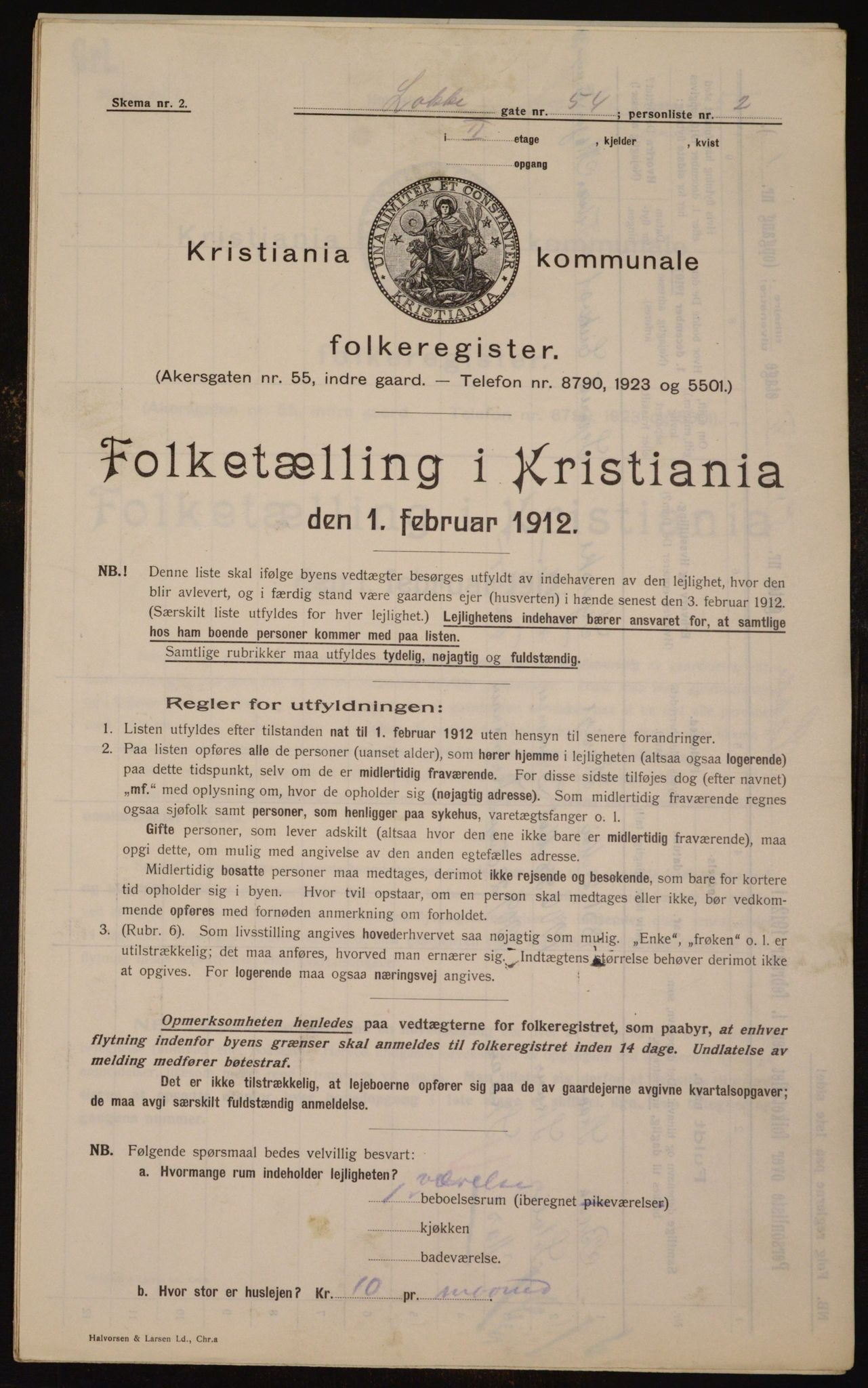 OBA, Kommunal folketelling 1.2.1912 for Kristiania, 1912, s. 56231