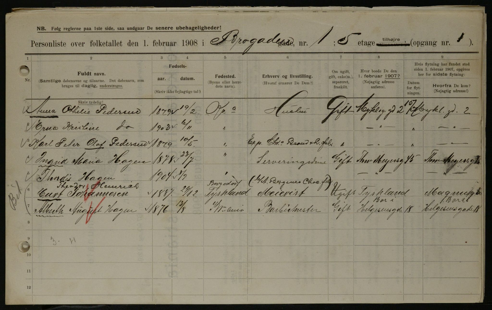 OBA, Kommunal folketelling 1.2.1908 for Kristiania kjøpstad, 1908, s. 9229