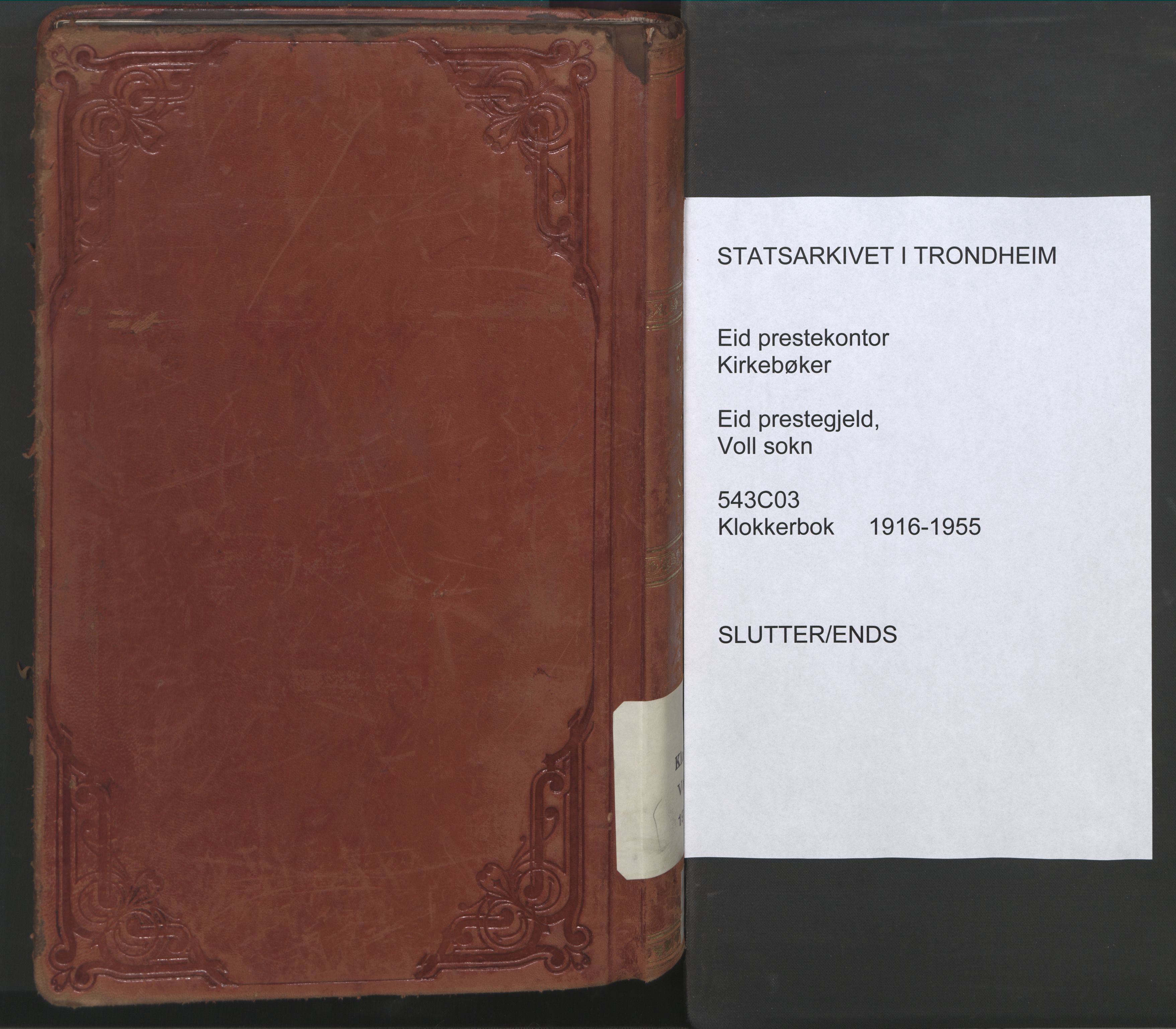 Ministerialprotokoller, klokkerbøker og fødselsregistre - Møre og Romsdal, AV/SAT-A-1454/543/L0565: Klokkerbok nr. 543C03, 1916-1955