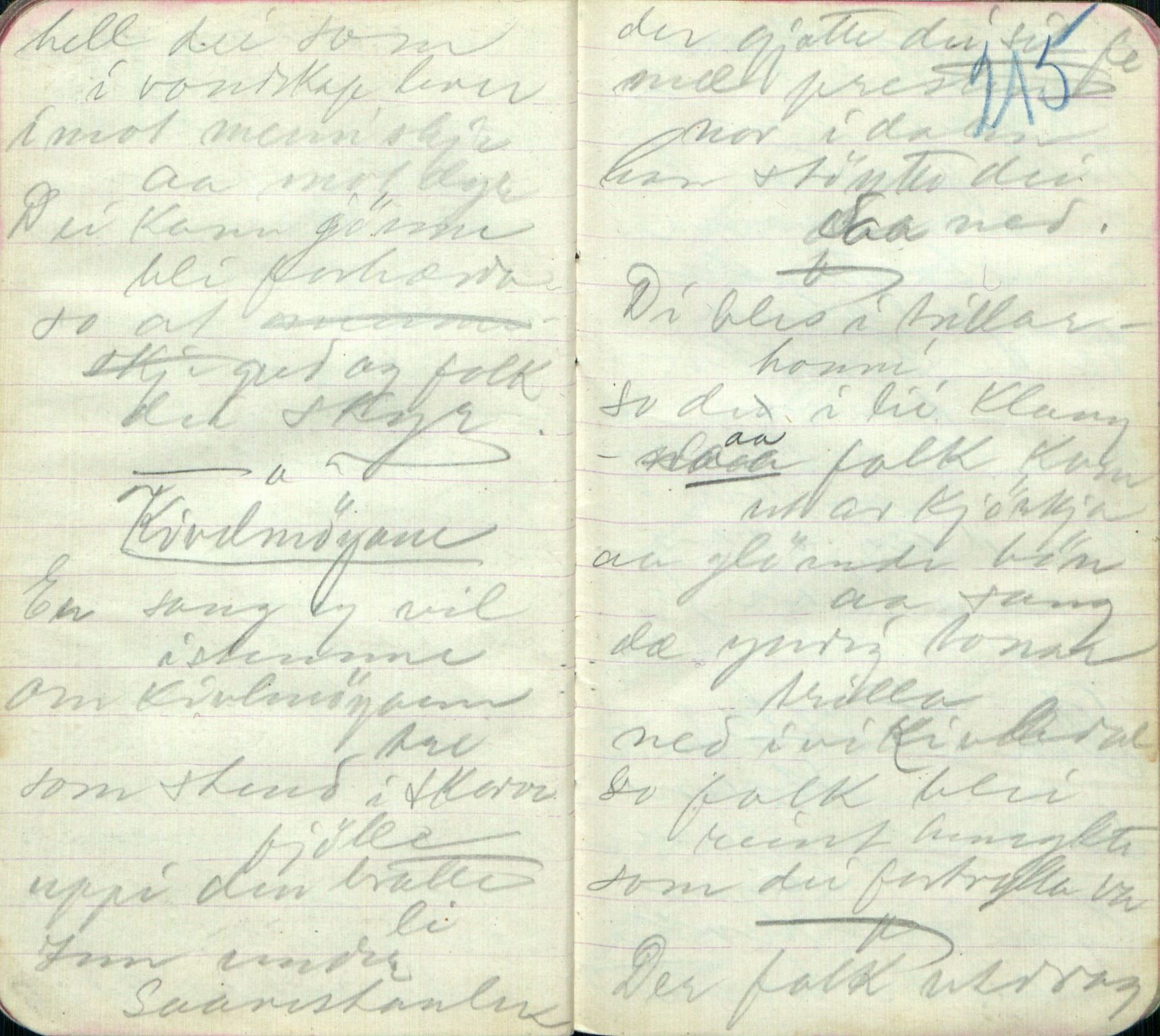 Rikard Berge, TEMU/TGM-A-1003/F/L0005/0007: 160-200 / 166 Skildring av innbu. Dagboksoppteikn. for R. B. 1896-97. Om spesielle ord og uttrykk, 1896-1897, s. 214-215