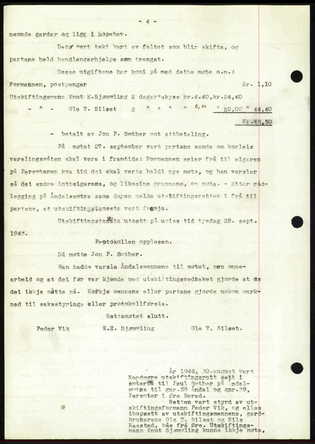 Nordmøre sorenskriveri, AV/SAT-A-4132/1/2/2Ca: Pantebok nr. A104, 1947-1947, Dagboknr: 426/1947