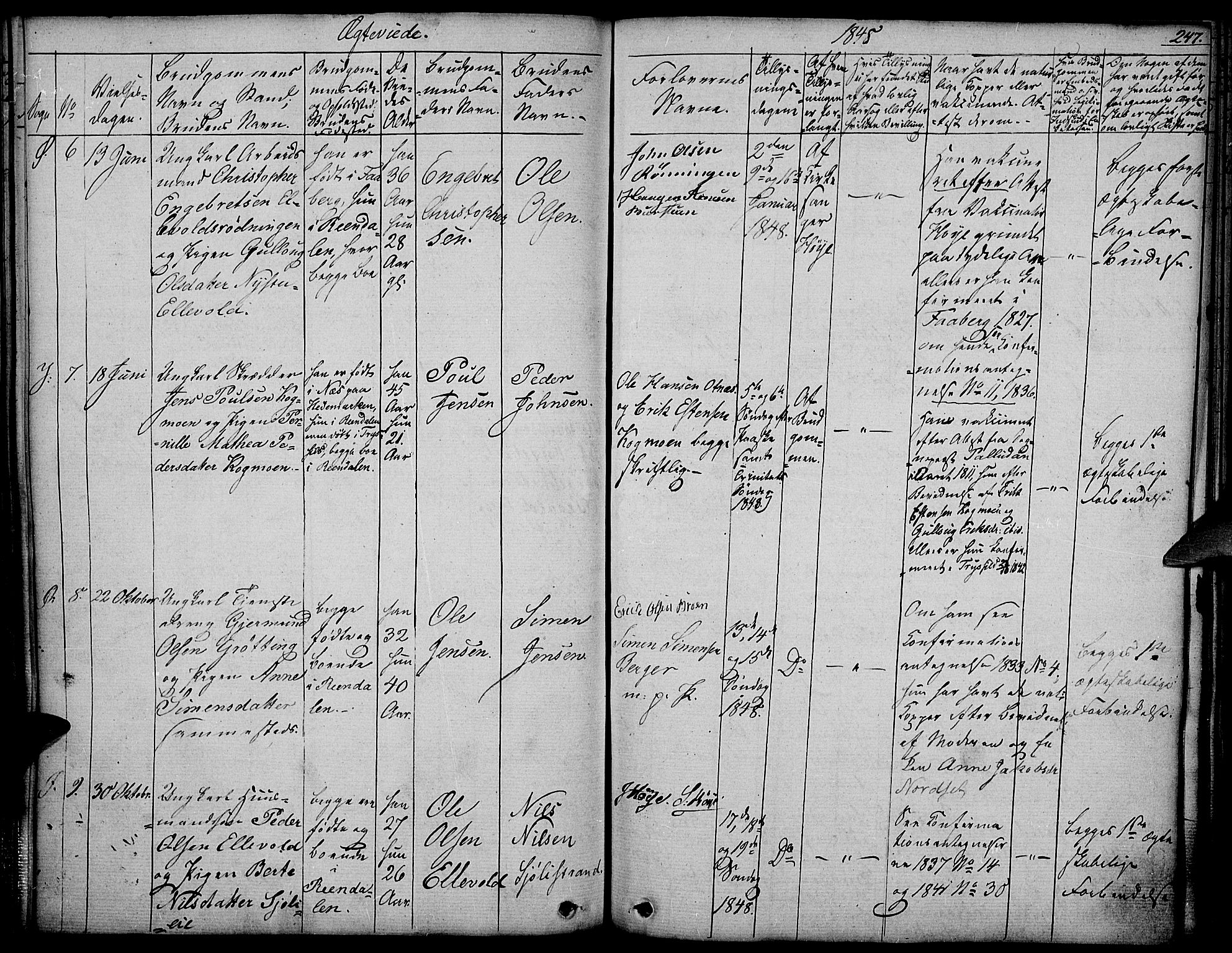 Rendalen prestekontor, AV/SAH-PREST-054/H/Ha/Haa/L0004: Ministerialbok nr. 4, 1829-1852, s. 247