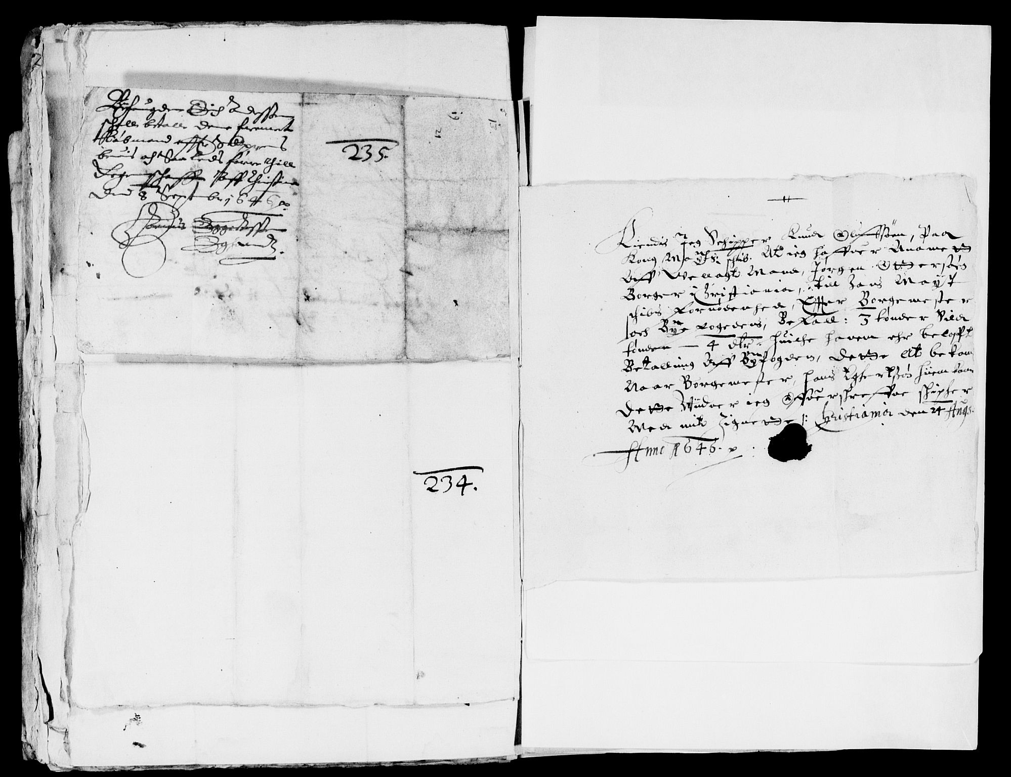 Rentekammeret inntil 1814, Reviderte regnskaper, Lensregnskaper, AV/RA-EA-5023/R/Rb/Rba/L0185: Akershus len, 1645-1646