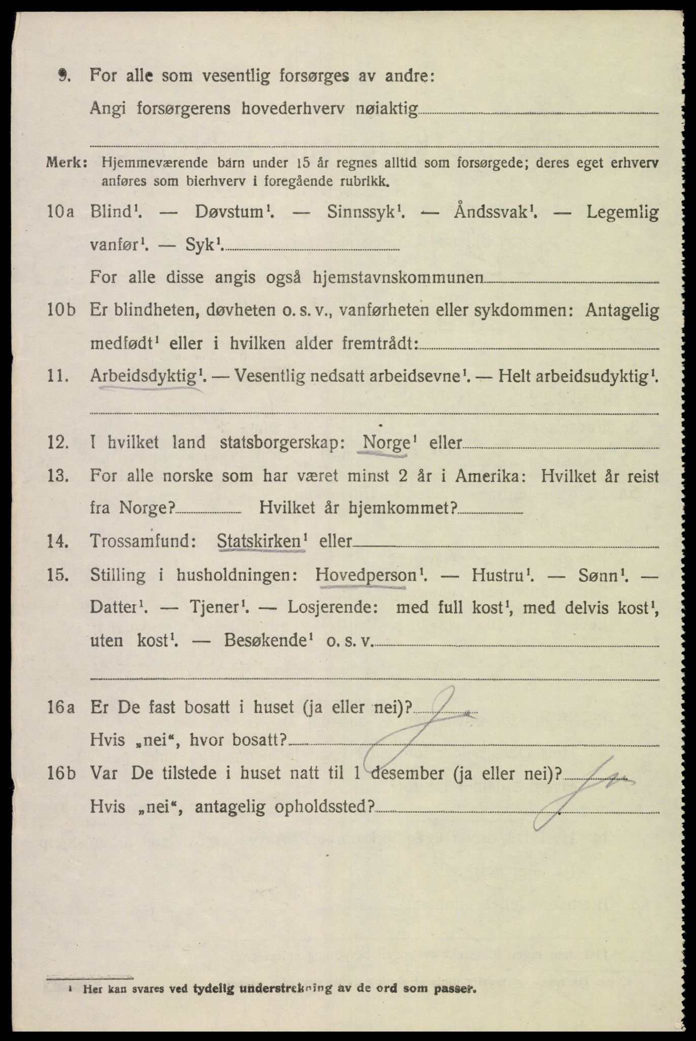 SAK, Folketelling 1920 for 1039 Herad herred, 1920, s. 1719