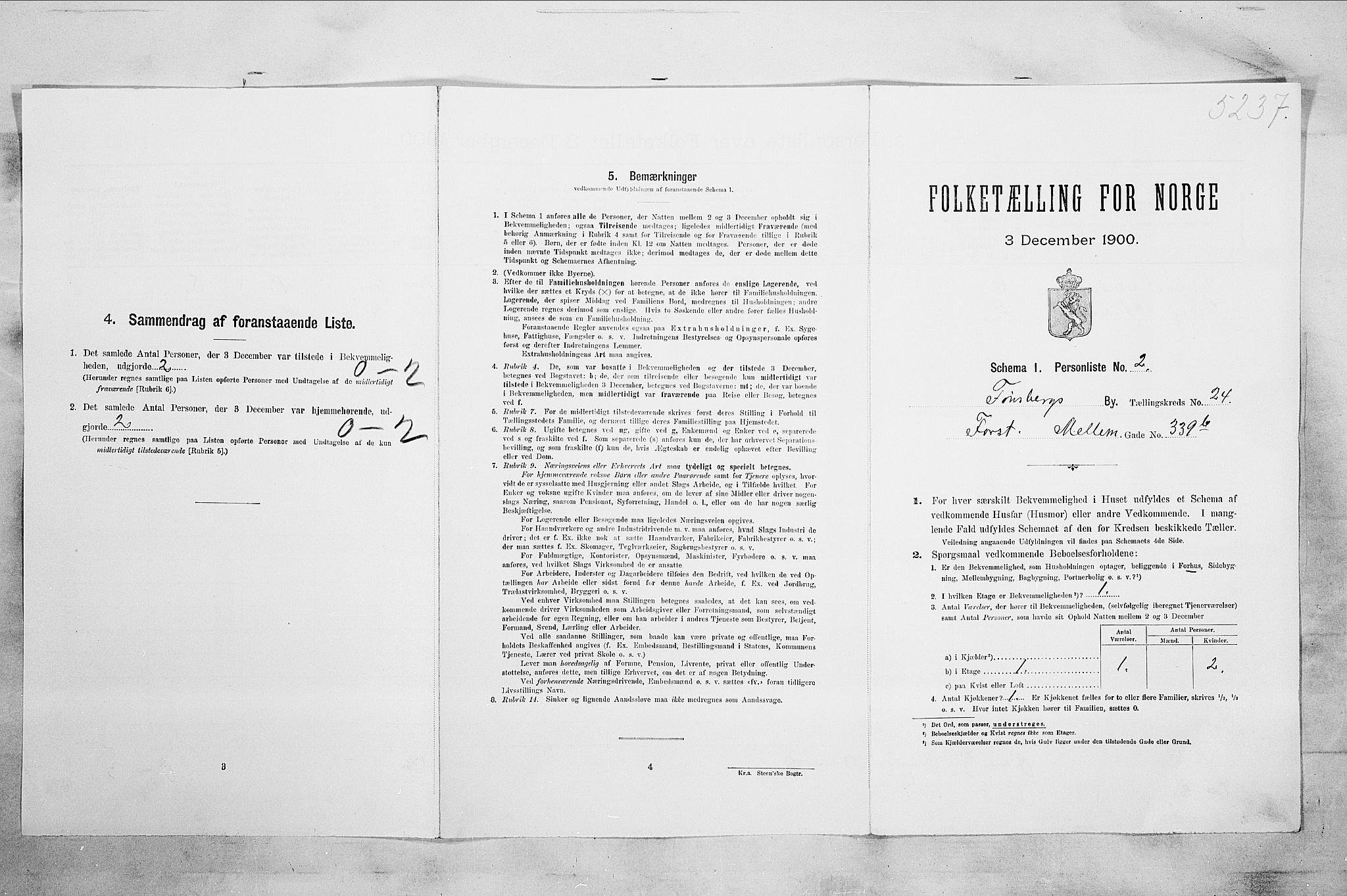 RA, Folketelling 1900 for 0705 Tønsberg kjøpstad, 1900, s. 3765