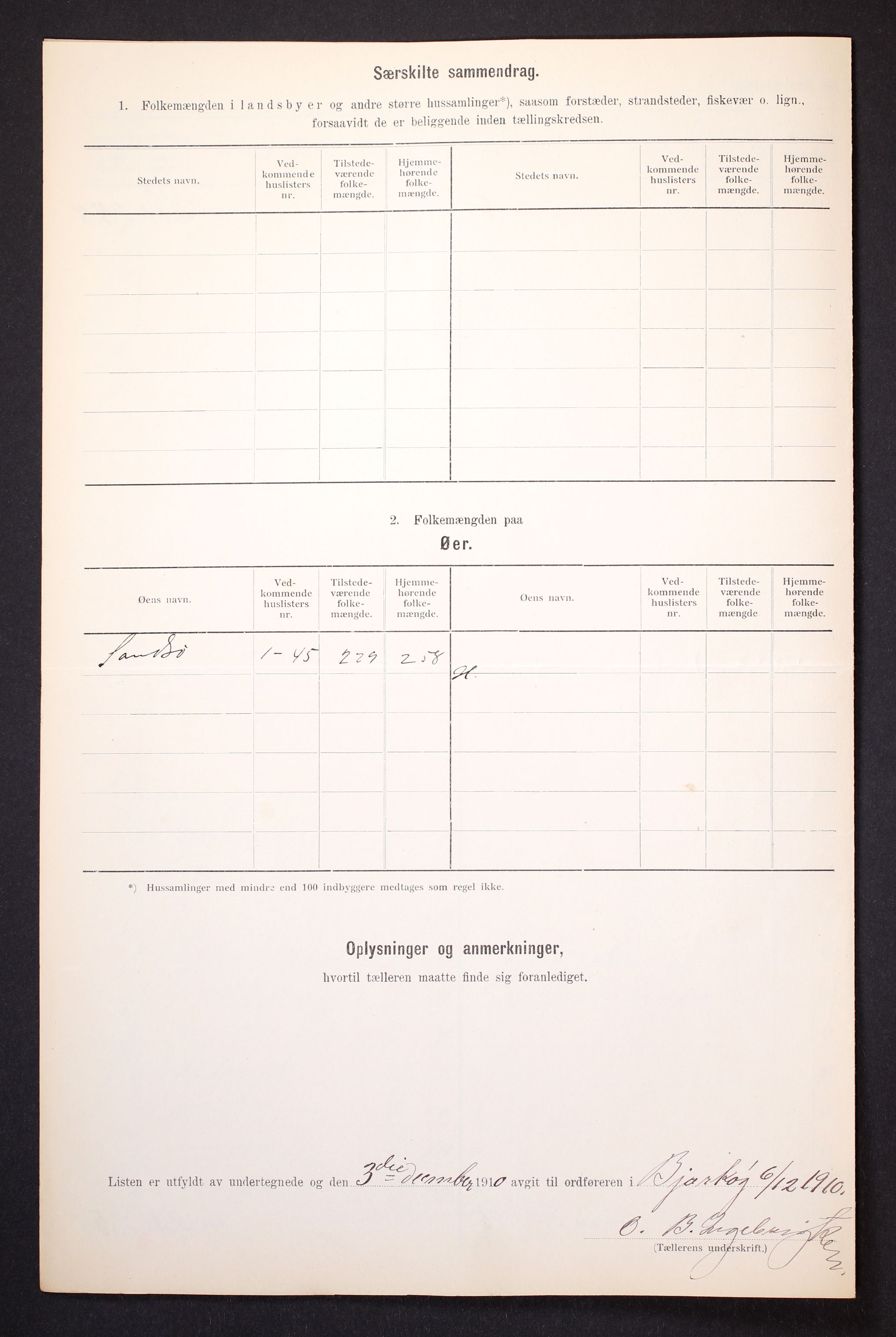 RA, Folketelling 1910 for 1915 Bjarkøy herred, 1910, s. 6