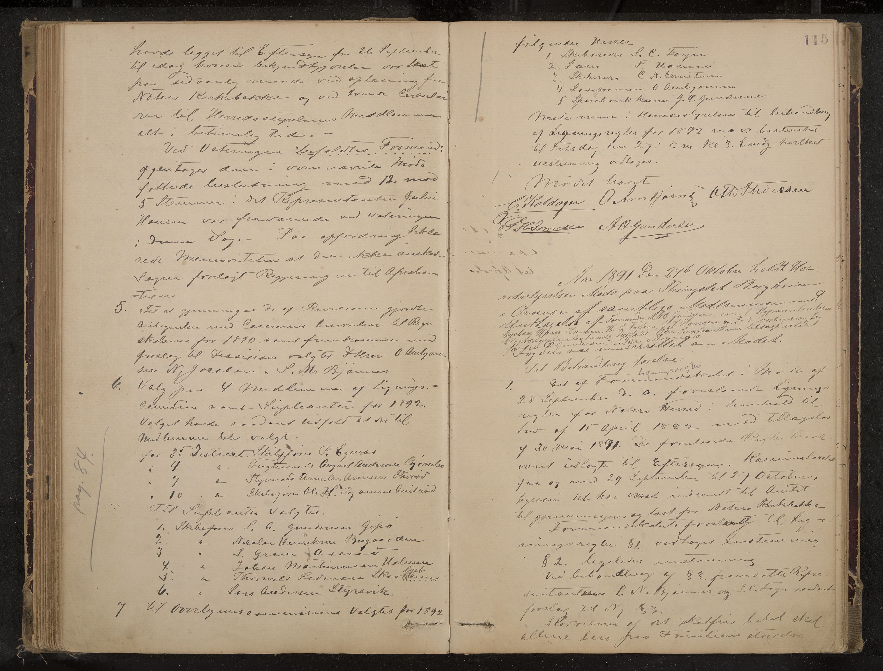 Nøtterøy formannskap og sentraladministrasjon, IKAK/0722021-1/A/Aa/L0004: Møtebok, 1887-1896, s. 115