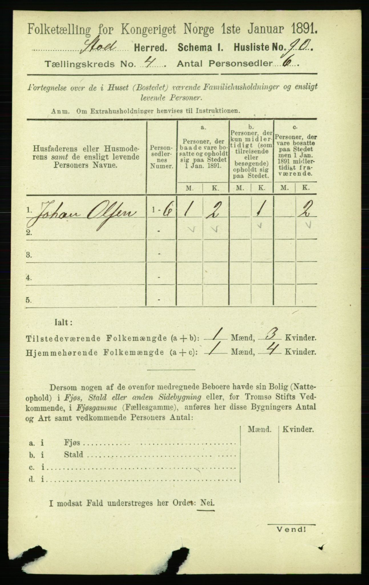 RA, Folketelling 1891 for 1734 Stod herred, 1891, s. 1777