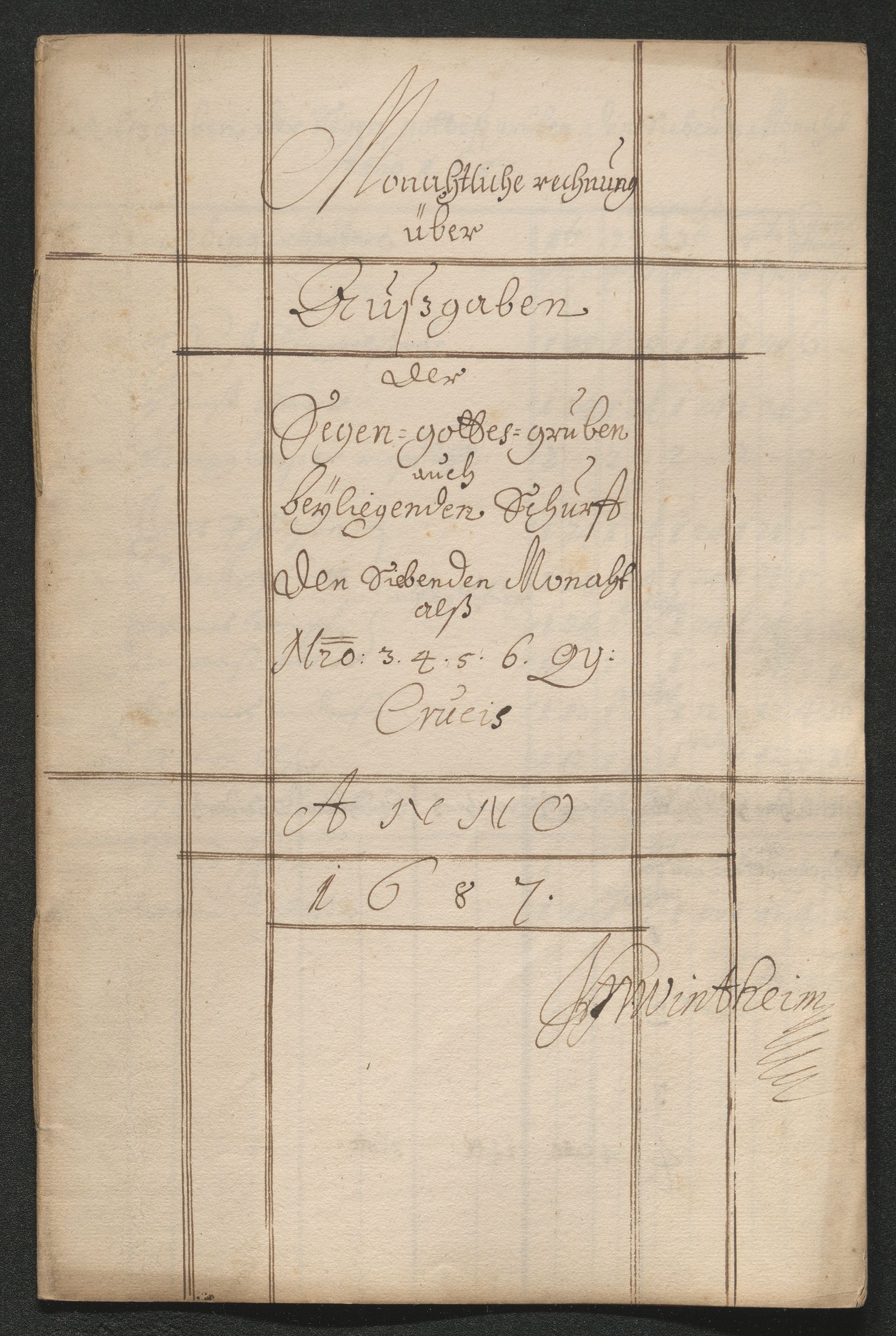 Kongsberg Sølvverk 1623-1816, SAKO/EA-3135/001/D/Dc/Dcd/L0063: Utgiftsregnskap for gruver m.m. , 1687, s. 264