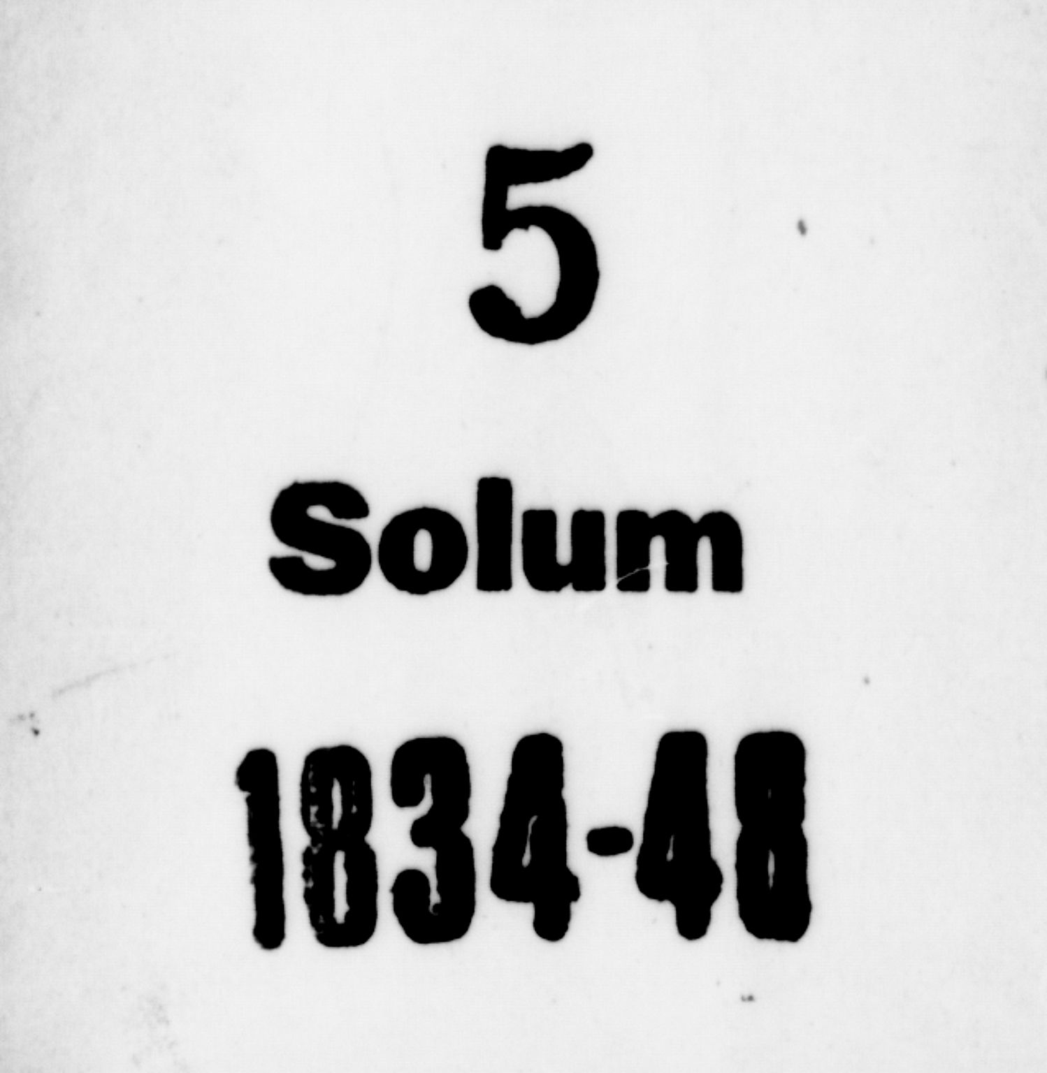 Solum kirkebøker, SAKO/A-306/G/Ga/L0002: Klokkerbok nr. I 2, 1834-1848