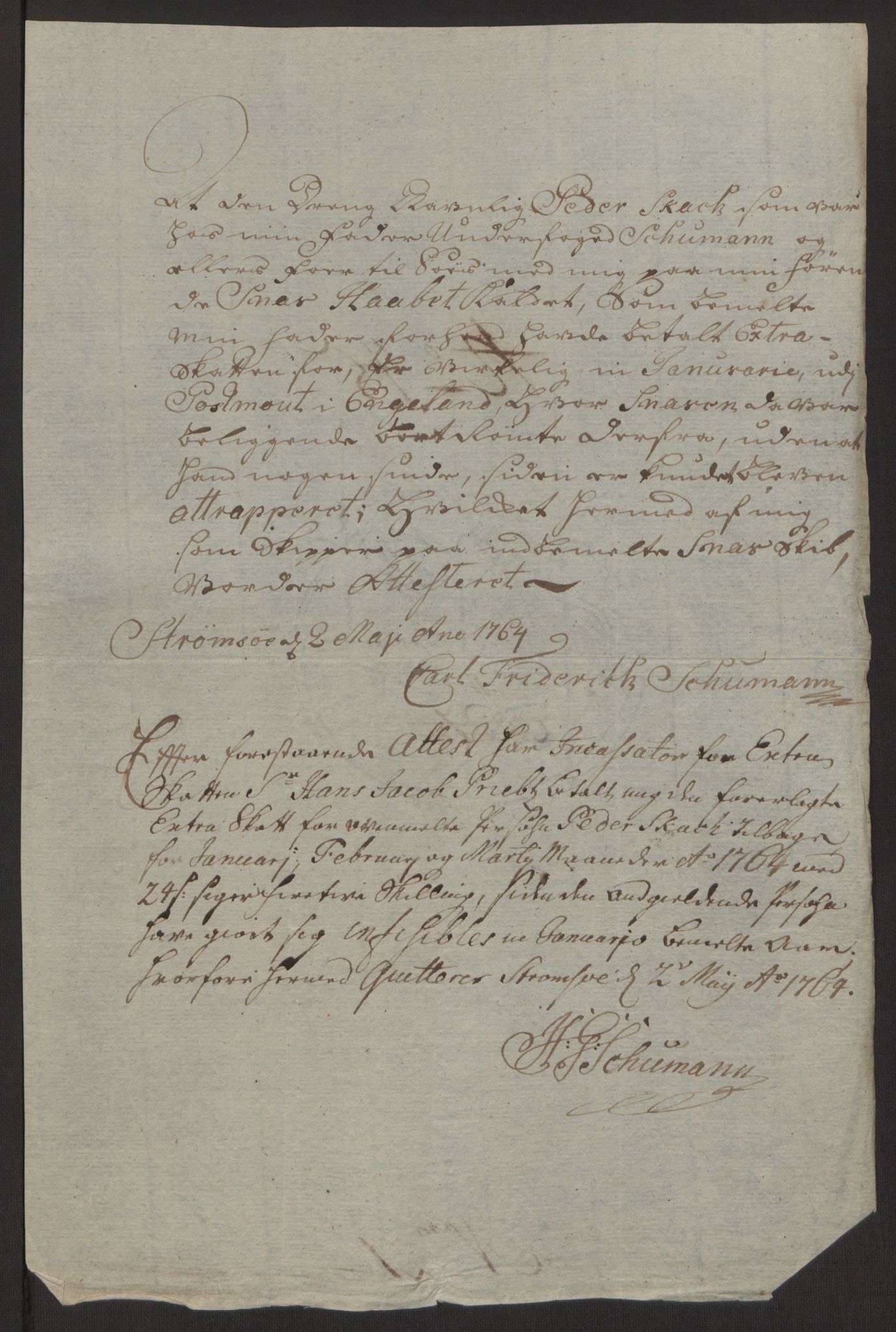 Rentekammeret inntil 1814, Reviderte regnskaper, Byregnskaper, RA/EA-4066/R/Rg/L0144/0001: [G4] Kontribusjonsregnskap / Ekstraskatt, 1762-1767, s. 320