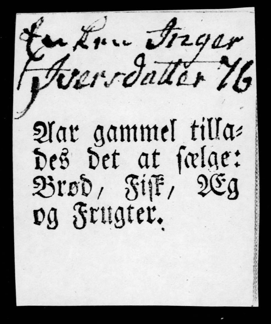 Bergen Magistrat, BBA/A-0651/E/L0004: Ansøkninger til magistraten fra selgekoner., 1814-1817