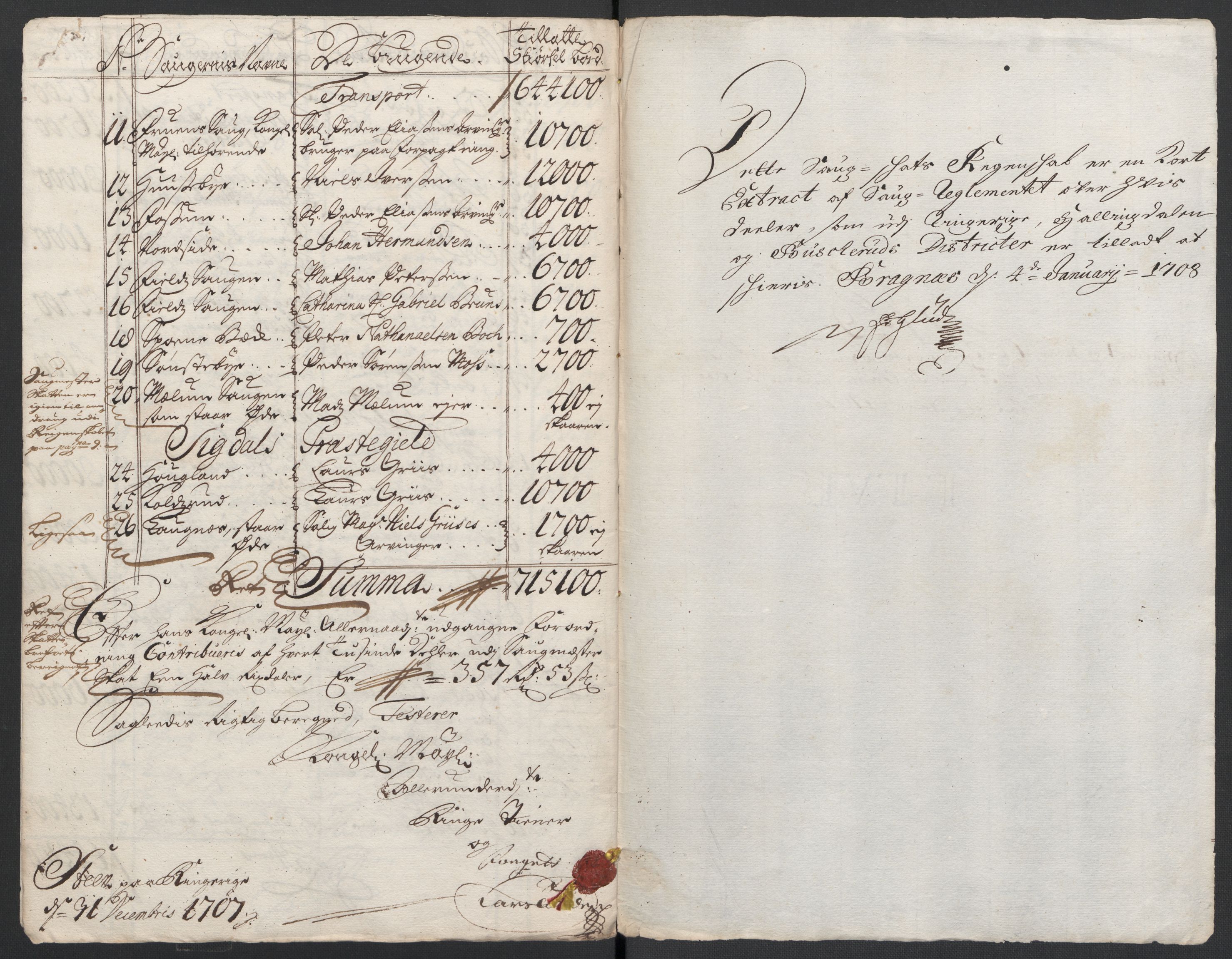 Rentekammeret inntil 1814, Reviderte regnskaper, Fogderegnskap, AV/RA-EA-4092/R22/L1466: Fogderegnskap Ringerike, Hallingdal og Buskerud, 1707, s. 189