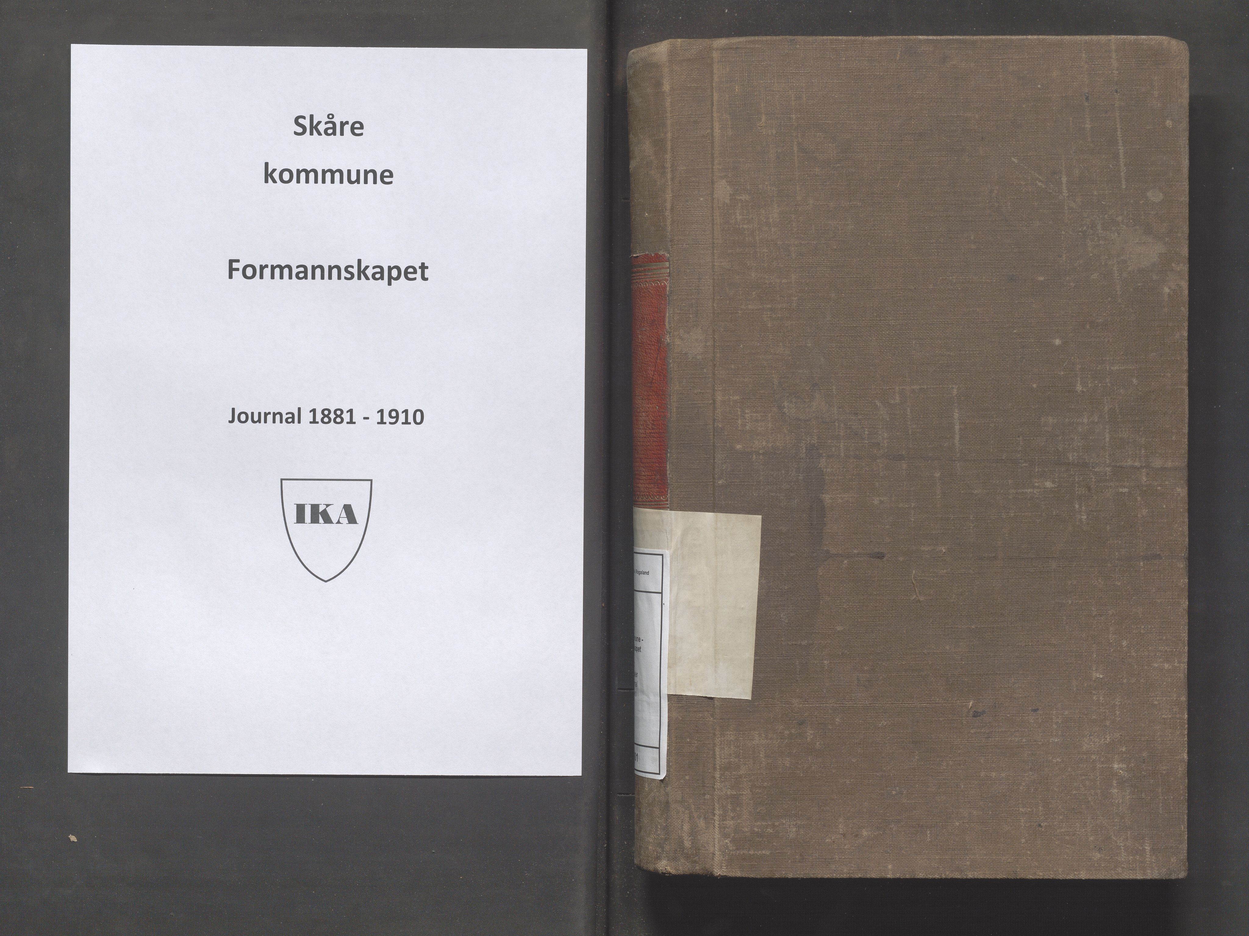 Skåre kommune - Formannskapet, IKAR/A-593/C/L0001: Brevjournal, 1881-1910