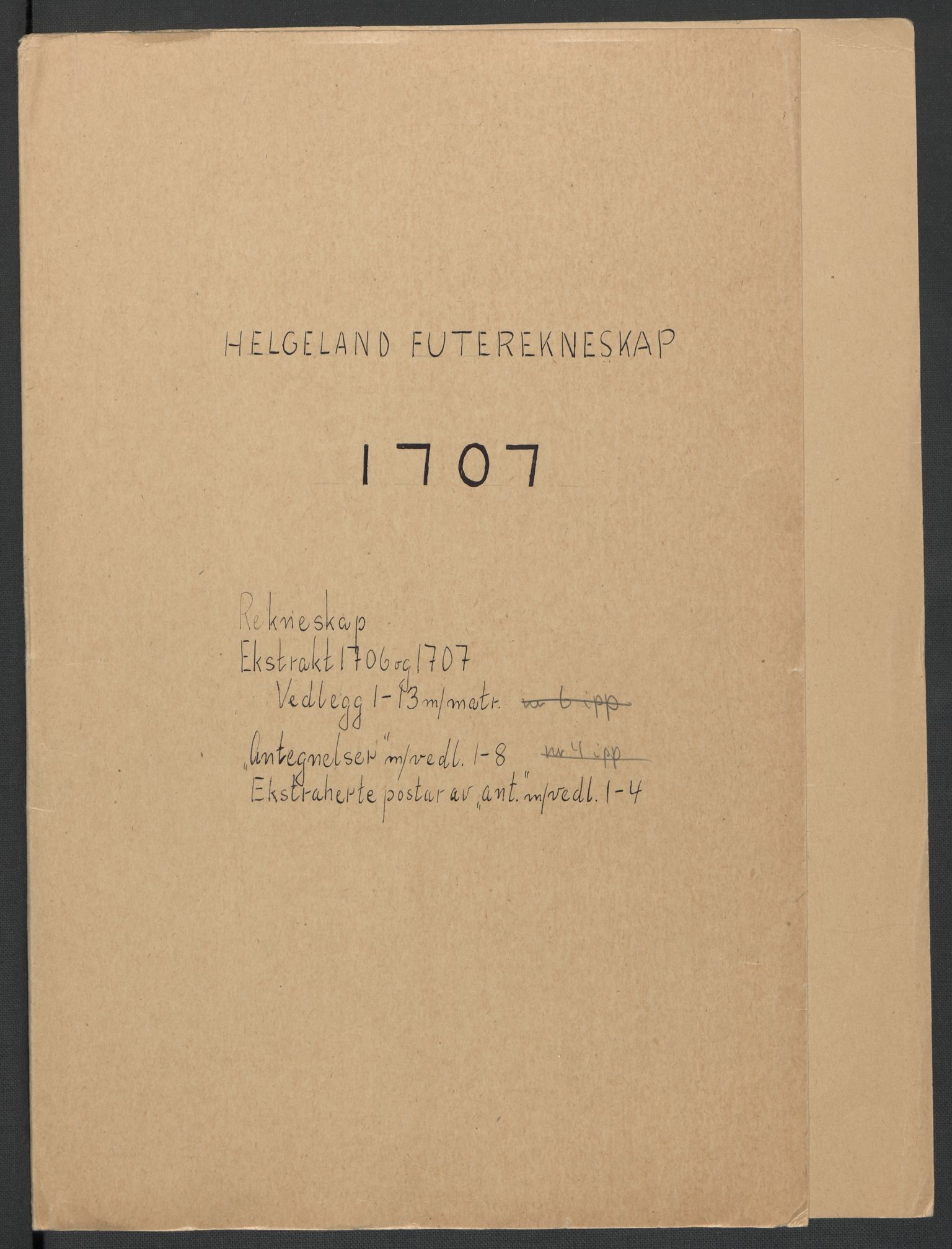 Rentekammeret inntil 1814, Reviderte regnskaper, Fogderegnskap, RA/EA-4092/R65/L4509: Fogderegnskap Helgeland, 1706-1707, s. 129