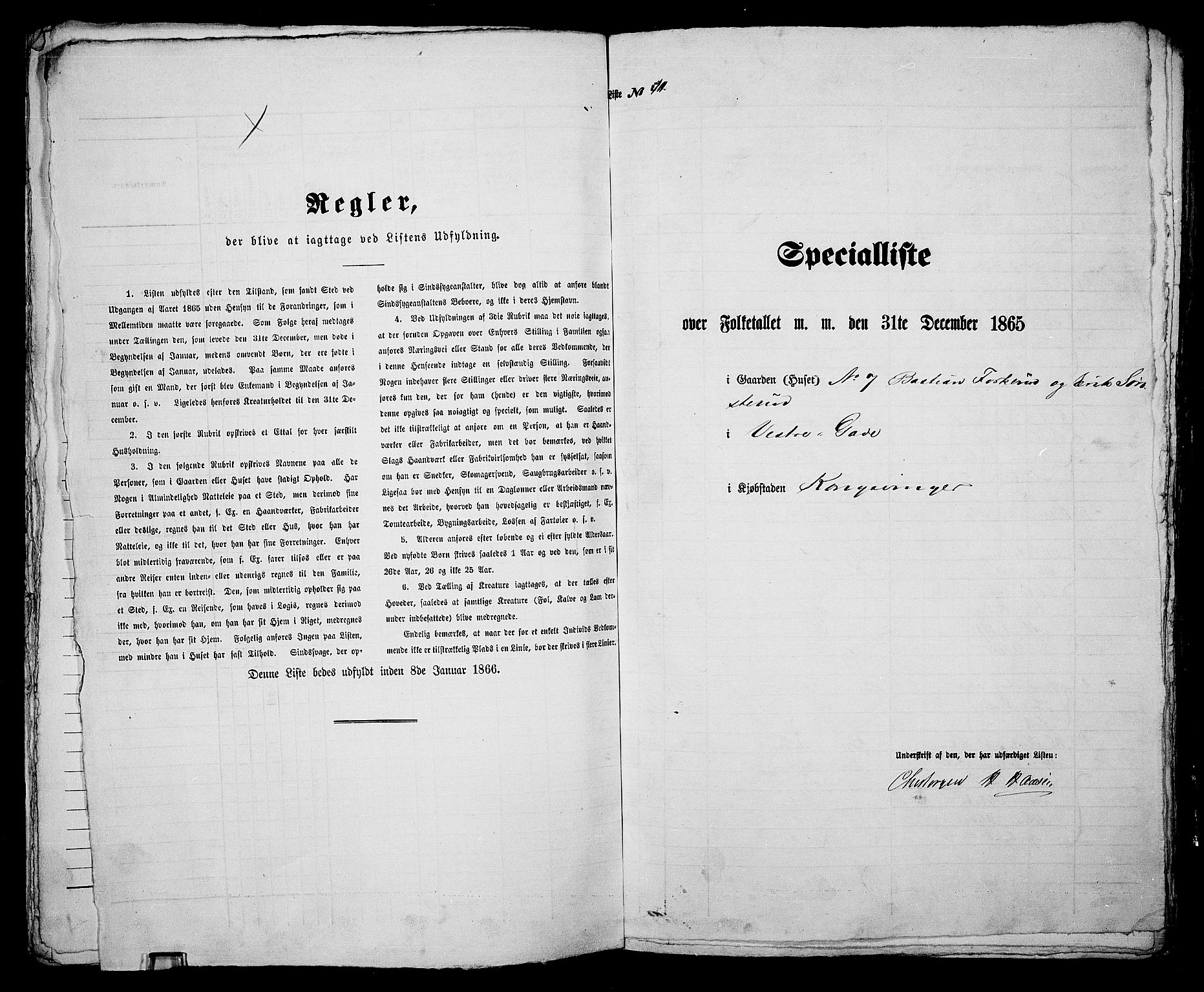 RA, Folketelling 1865 for 0402B Vinger prestegjeld, Kongsvinger kjøpstad, 1865, s. 88