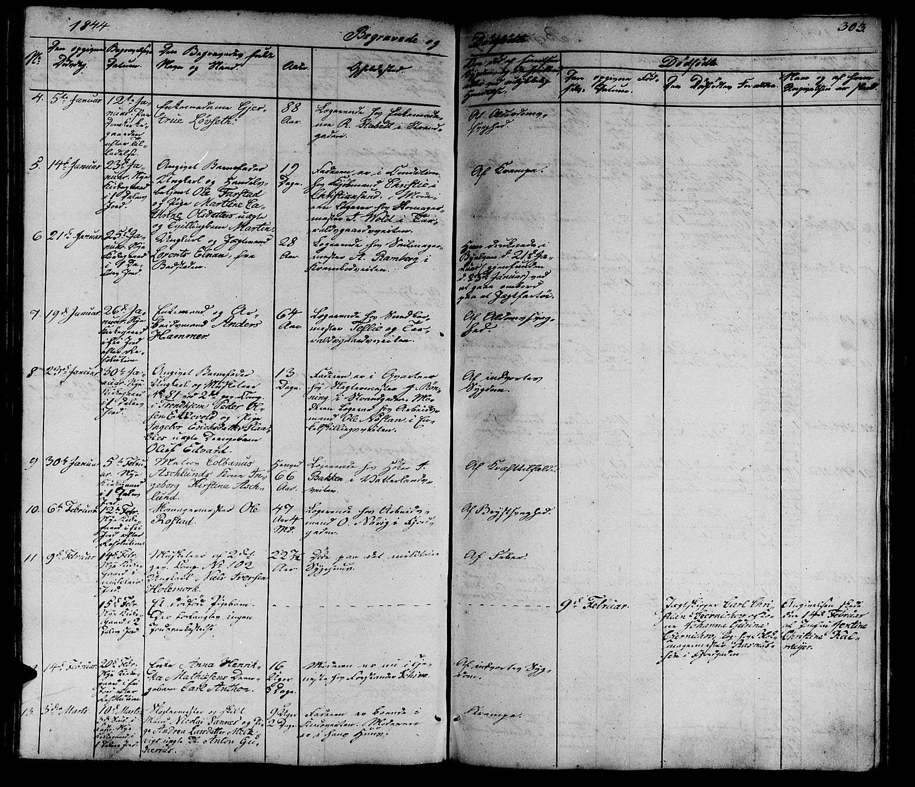 Ministerialprotokoller, klokkerbøker og fødselsregistre - Sør-Trøndelag, AV/SAT-A-1456/602/L0136: Klokkerbok nr. 602C04, 1833-1845, s. 303