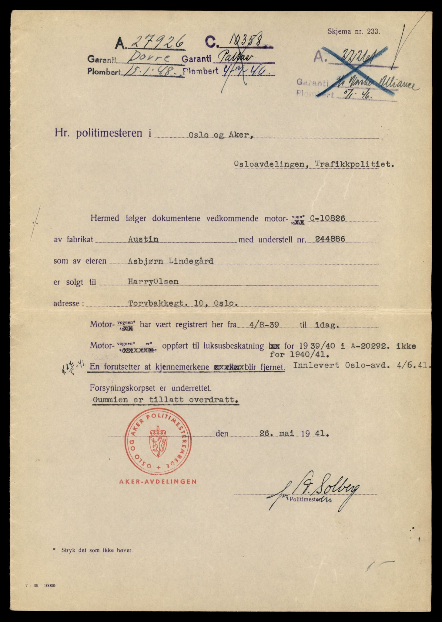 Møre og Romsdal vegkontor - Ålesund trafikkstasjon, AV/SAT-A-4099/F/Fe/L0044: Registreringskort for kjøretøy T 14205 - T 14319, 1927-1998, s. 1066