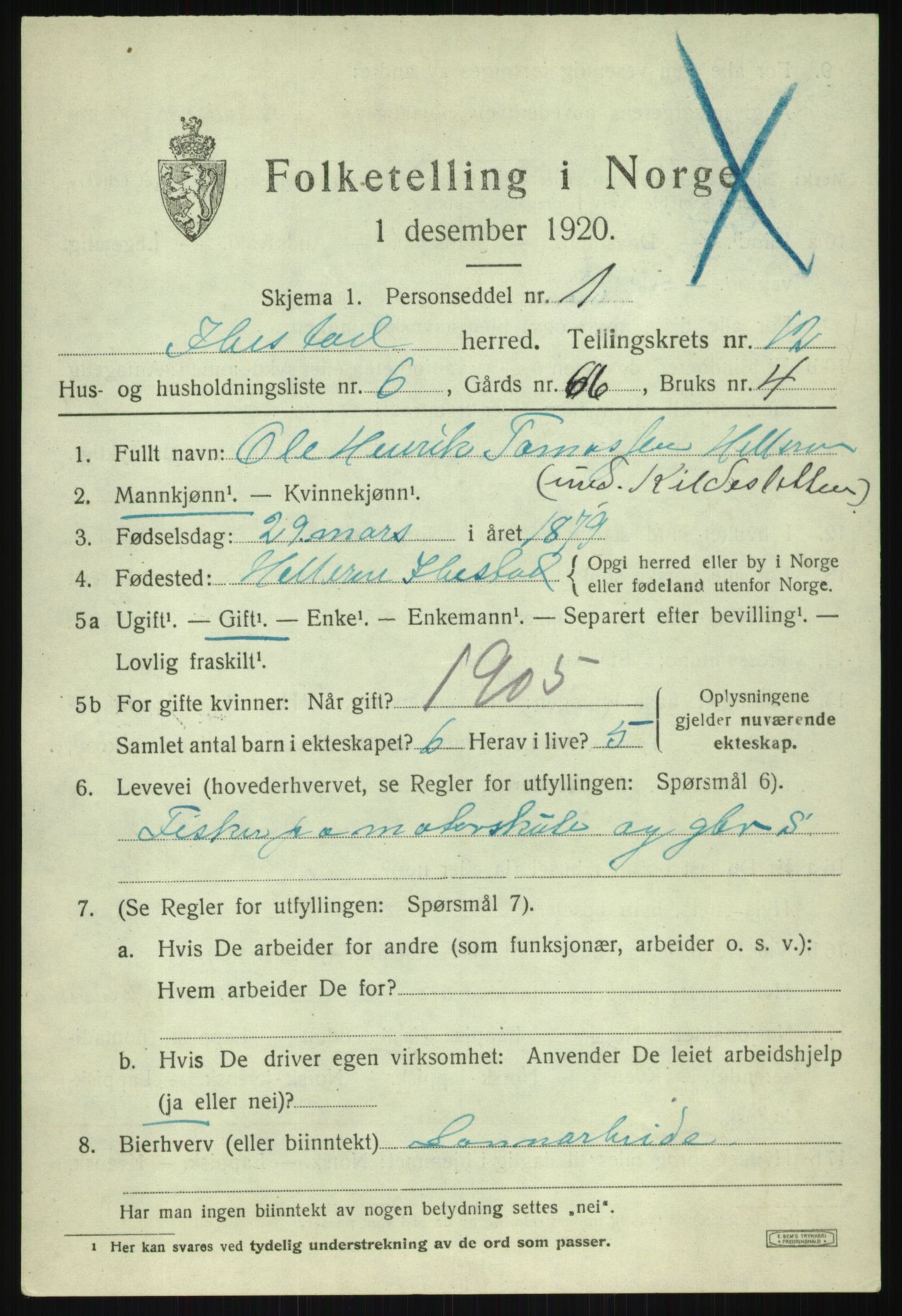 SATØ, Folketelling 1920 for 1917 Ibestad herred, 1920, s. 6439