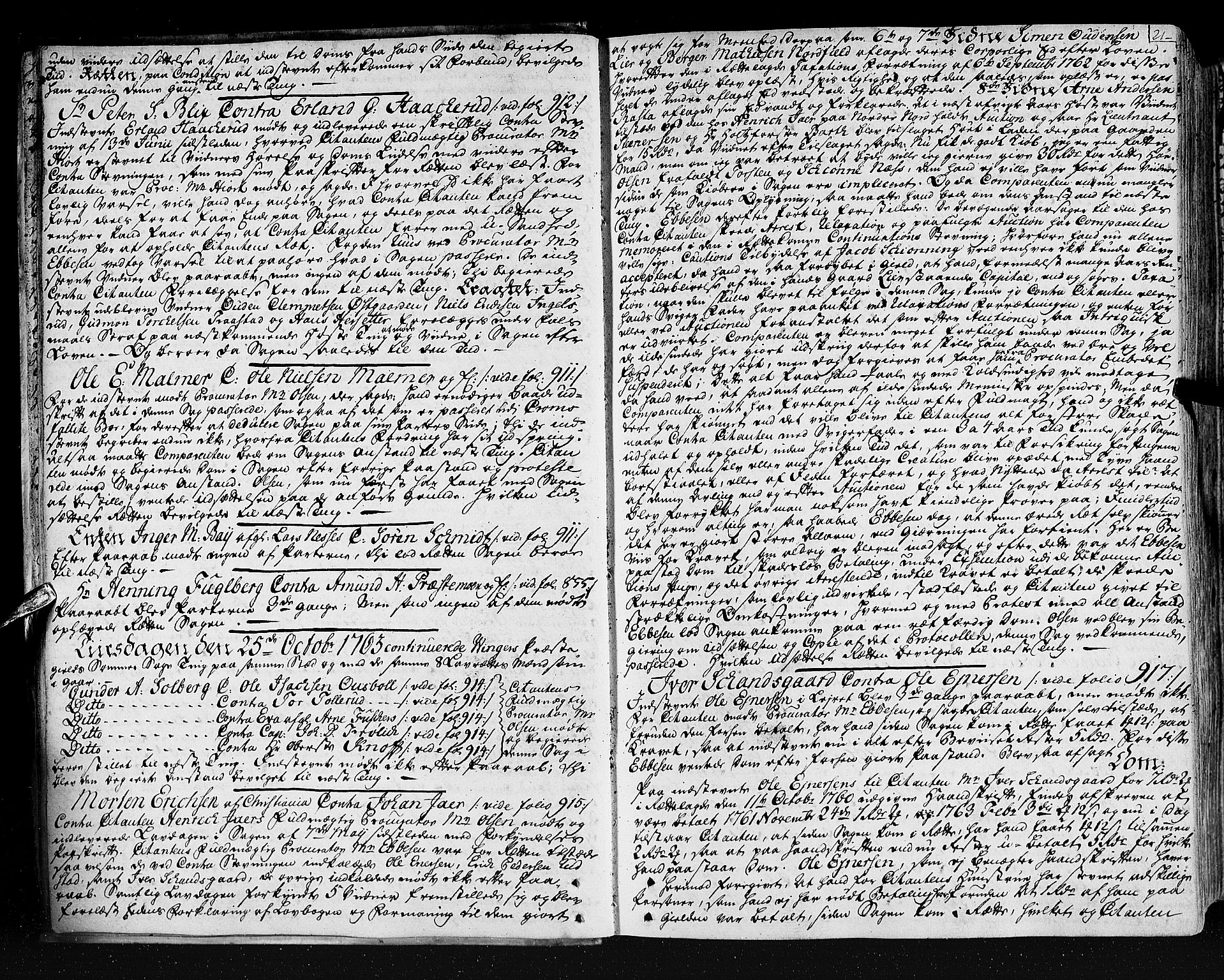 Solør og Østerdalen sorenskriveri, AV/SAH-TING-024/G/Gb/L0070: Tingbok, 1763-1766, s. 20b-21a