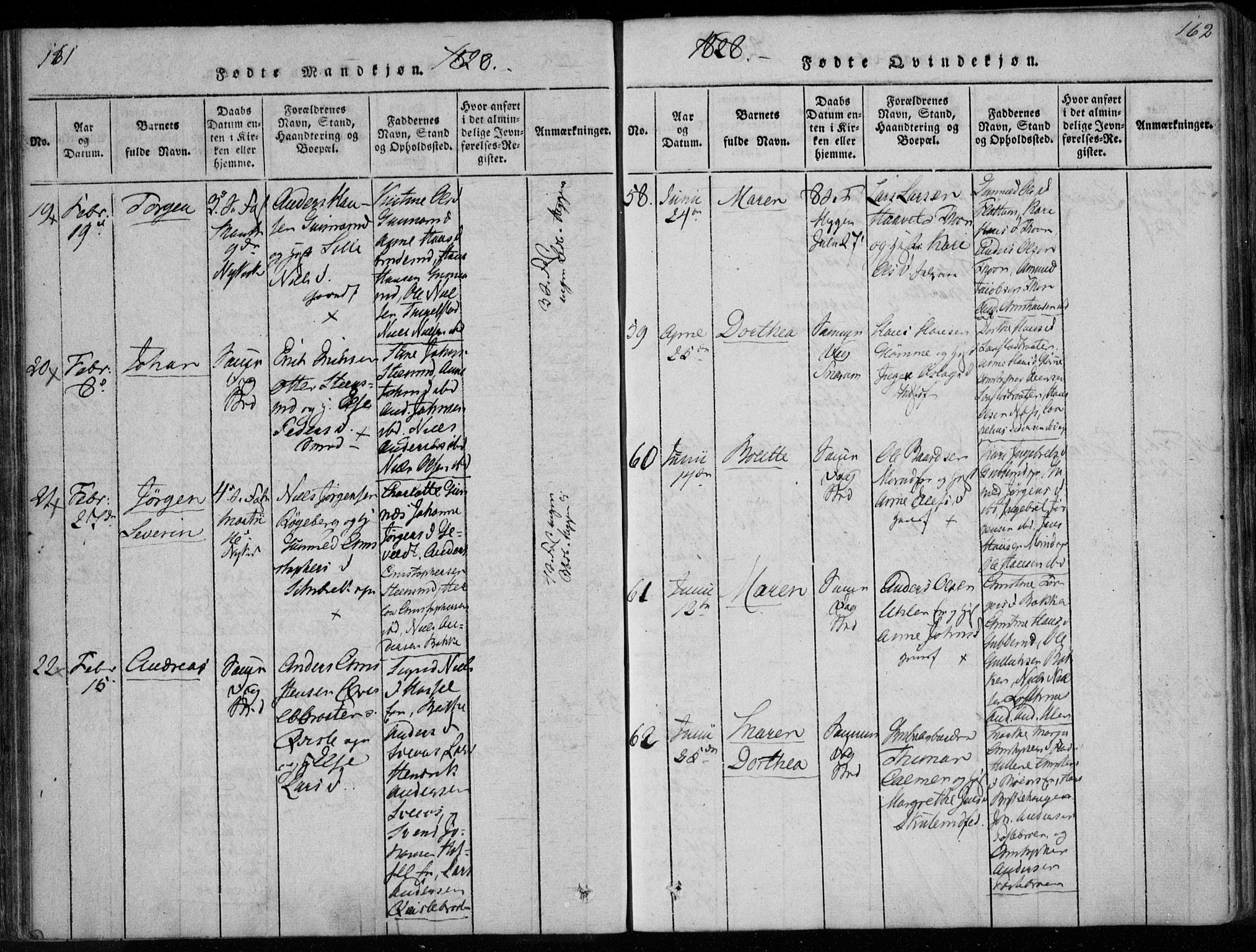 Modum kirkebøker, AV/SAKO-A-234/F/Fa/L0005: Ministerialbok nr. 5, 1824-1841, s. 161-162