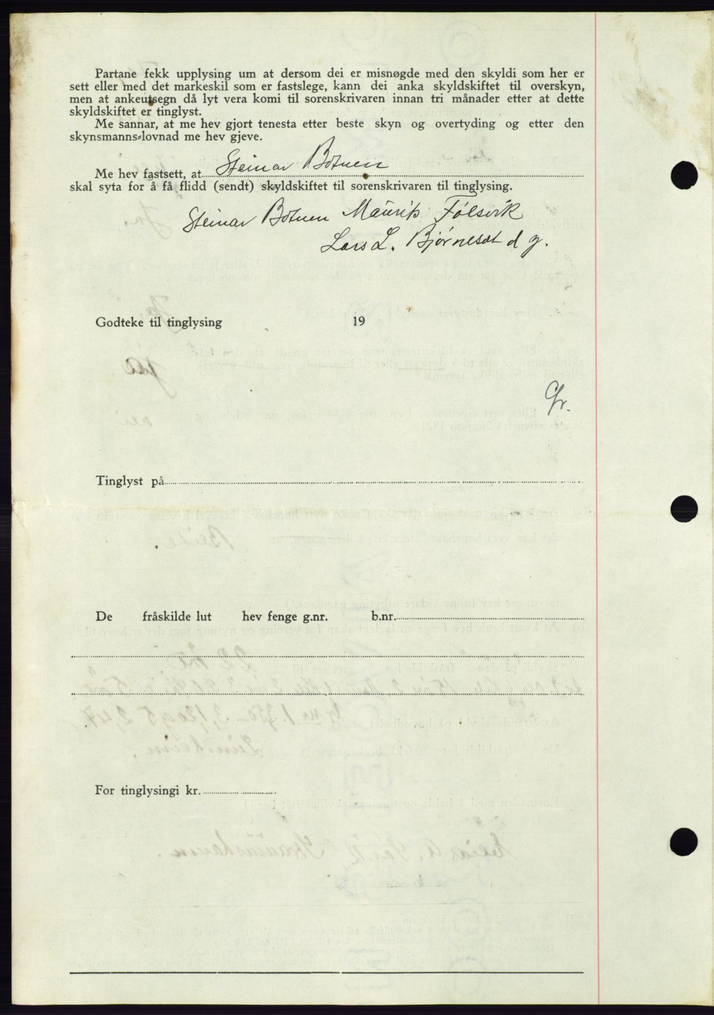 Søre Sunnmøre sorenskriveri, AV/SAT-A-4122/1/2/2C/L0063: Pantebok nr. 57, 1937-1937, Dagboknr: 837/1937