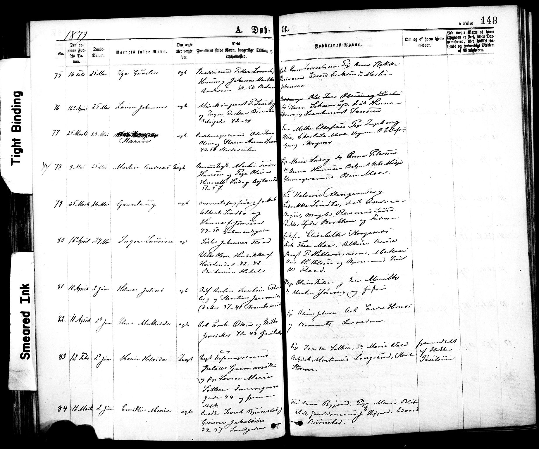 Ministerialprotokoller, klokkerbøker og fødselsregistre - Sør-Trøndelag, SAT/A-1456/602/L0118: Ministerialbok nr. 602A16, 1873-1879, s. 148