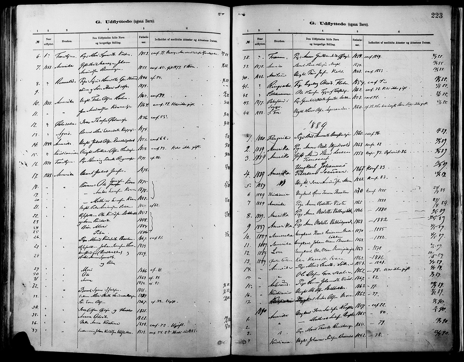 Vågå prestekontor, AV/SAH-PREST-076/H/Ha/Haa/L0009: Ministerialbok nr. 9, 1886-1904, s. 223
