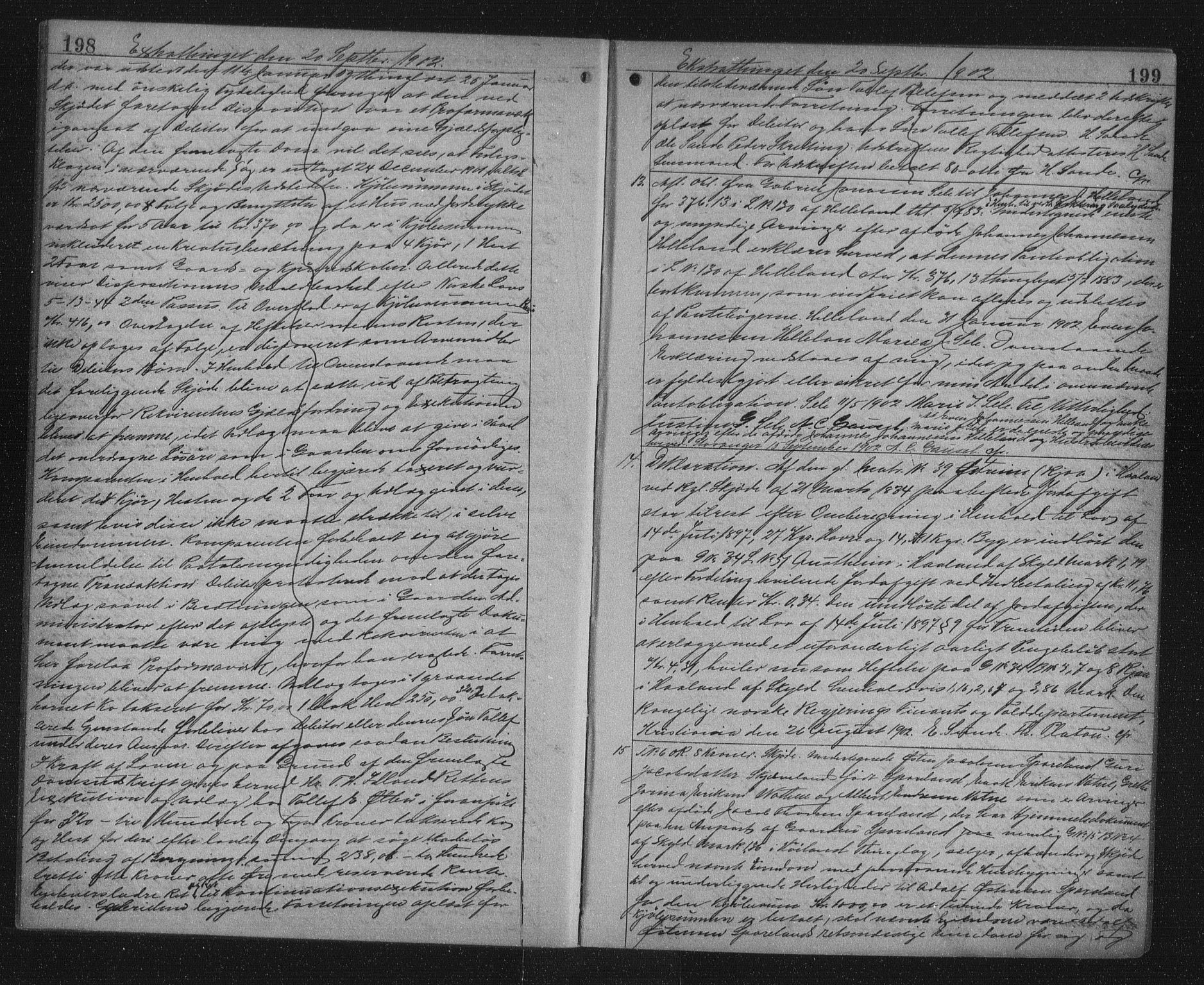 Jæren sorenskriveri, AV/SAST-A-100310/01/4/41/41BF/L0017: Pantebok nr. 23, 1902-1904, s. 198-199