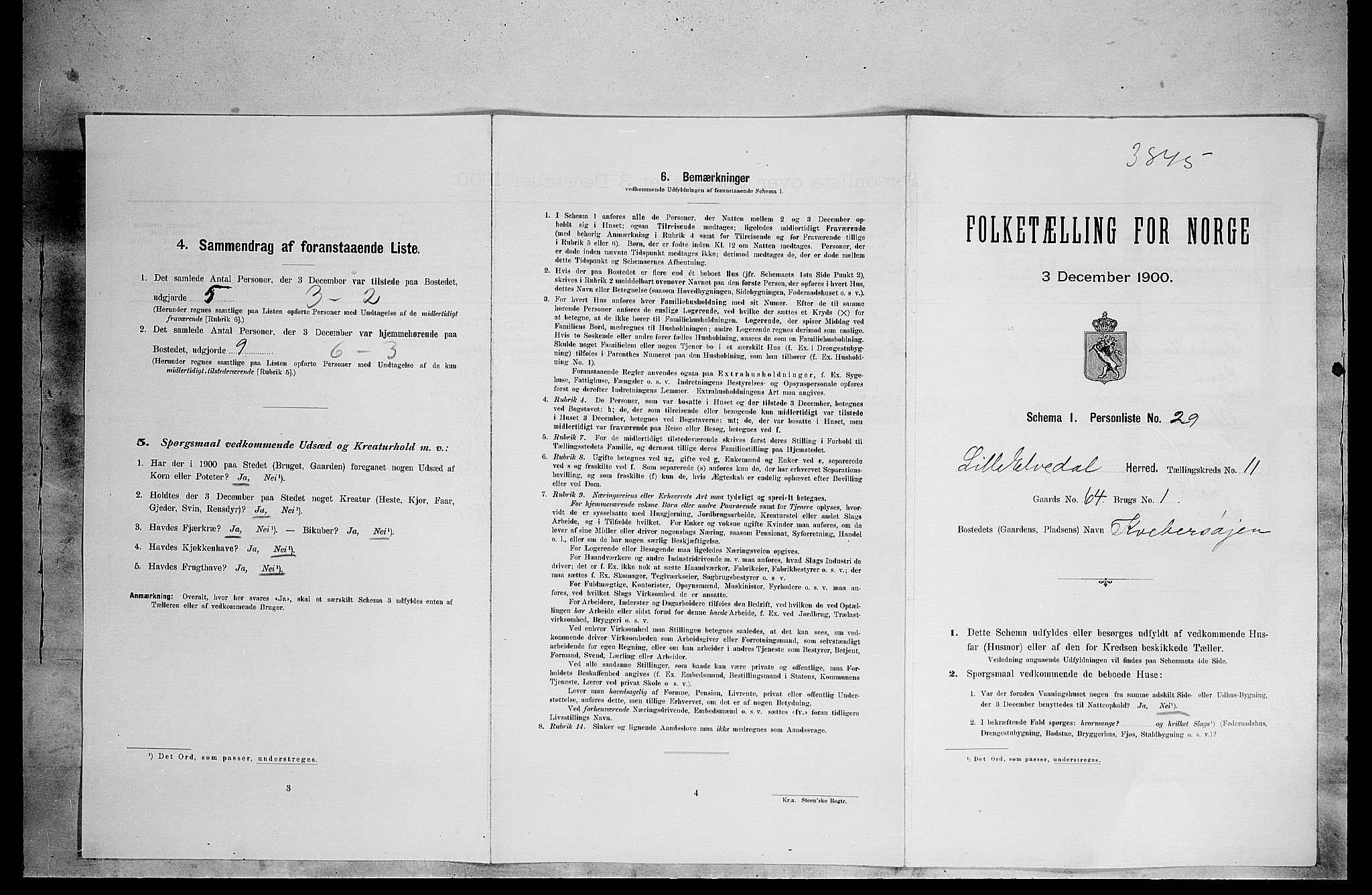 SAH, Folketelling 1900 for 0438 Lille Elvedalen herred, 1900, s. 842