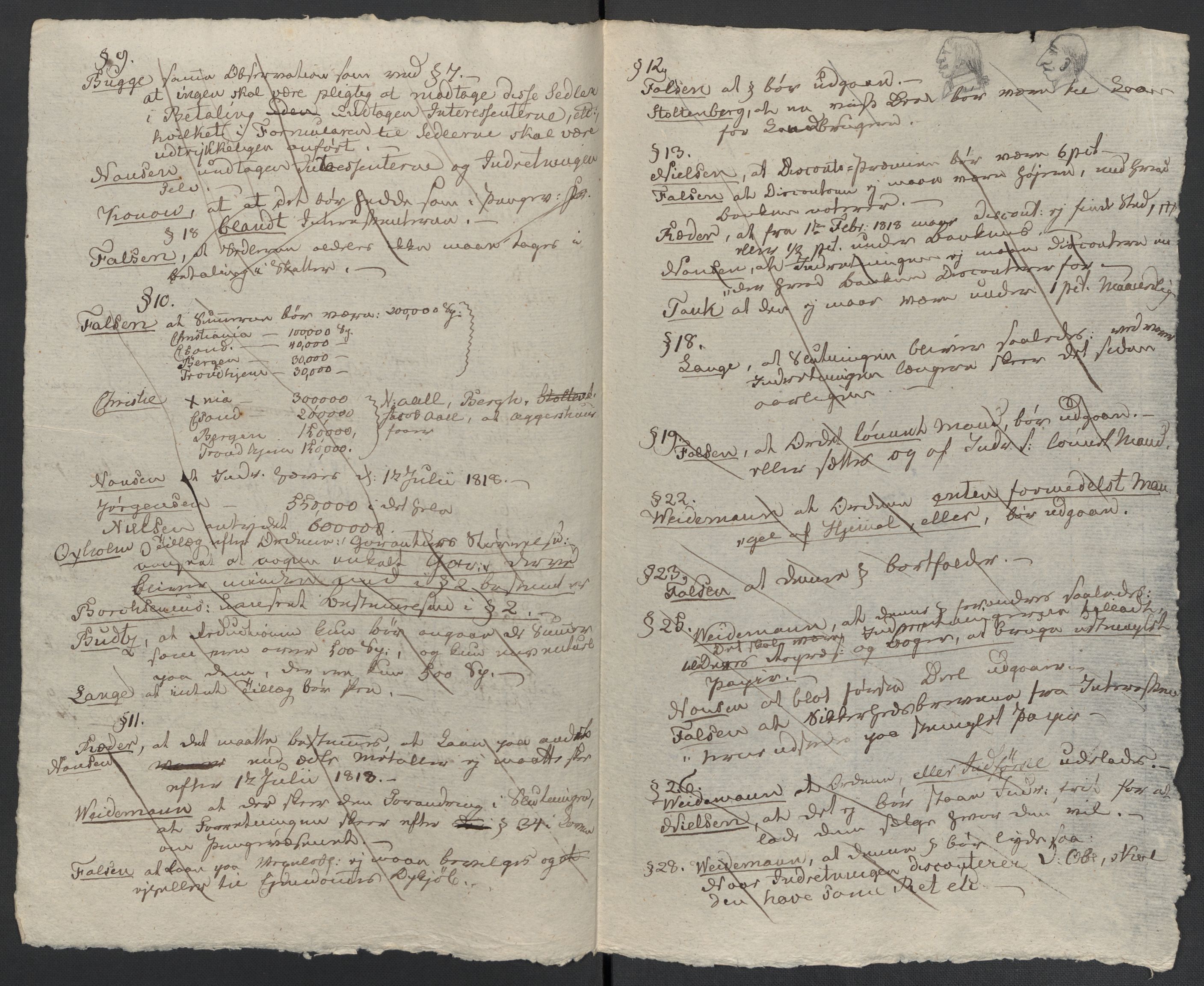 Christie, Wilhelm Frimann Koren, AV/RA-PA-0014/F/L0005: Christies dokumenter fra Stortinget, 1815-1816, s. 339