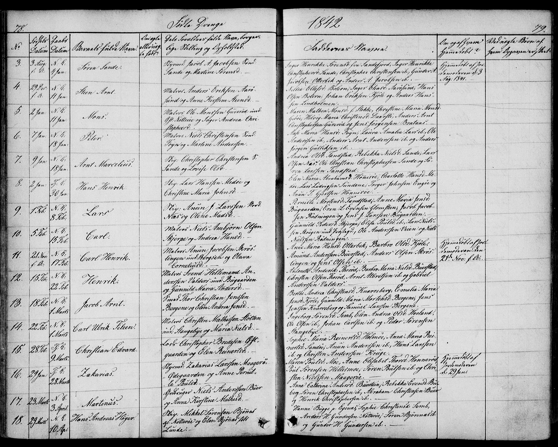 Nøtterøy kirkebøker, AV/SAKO-A-354/F/Fa/L0005: Ministerialbok nr. I 5, 1839-1852, s. 78-79